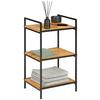 HYLLA AZRA II -SB- - svart/naturfärgad, Modern, metall/naturmaterial (39/70/32,5cm) - Mömax