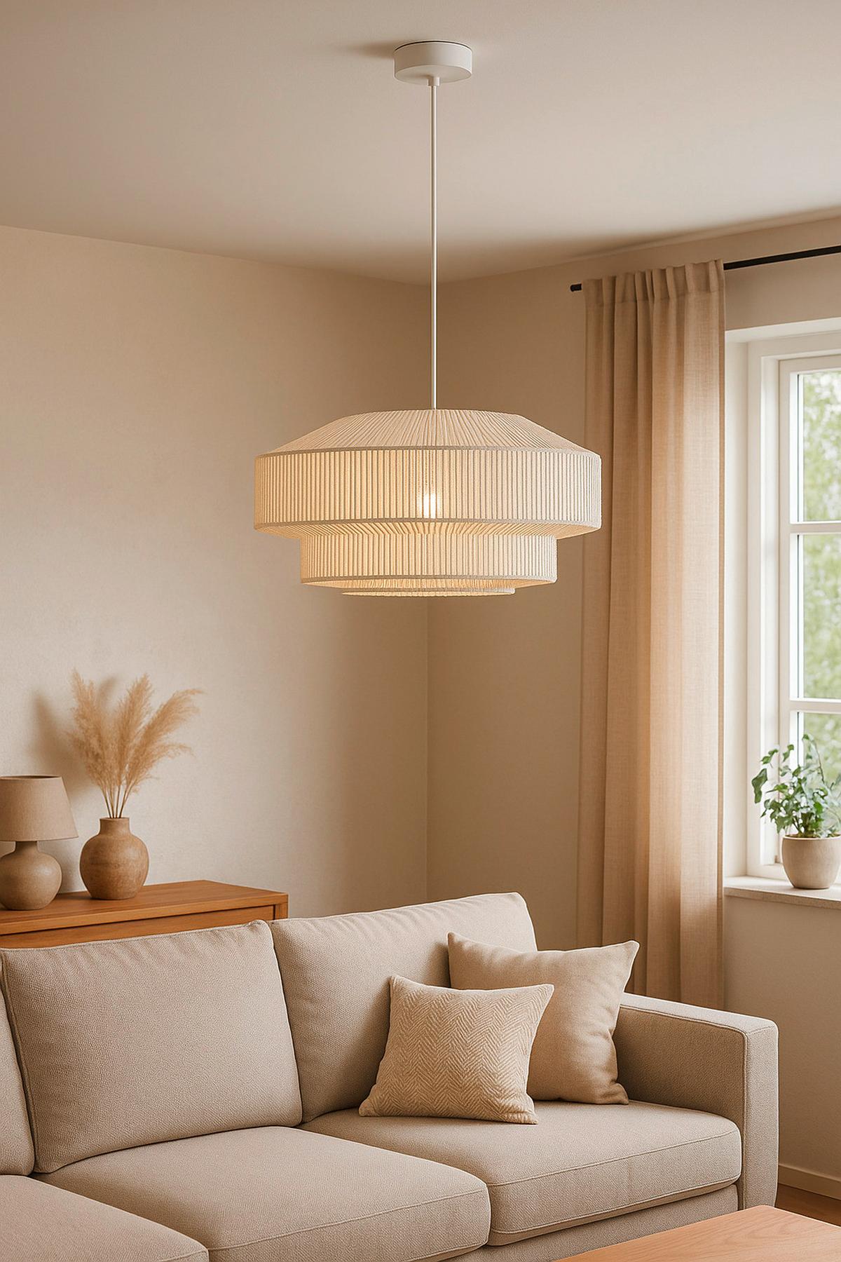 LAMPA ZWIESZANA 51251/05 PIPA PE1 - biały, Trend, metal/papier (50/150cm) - Brilliant