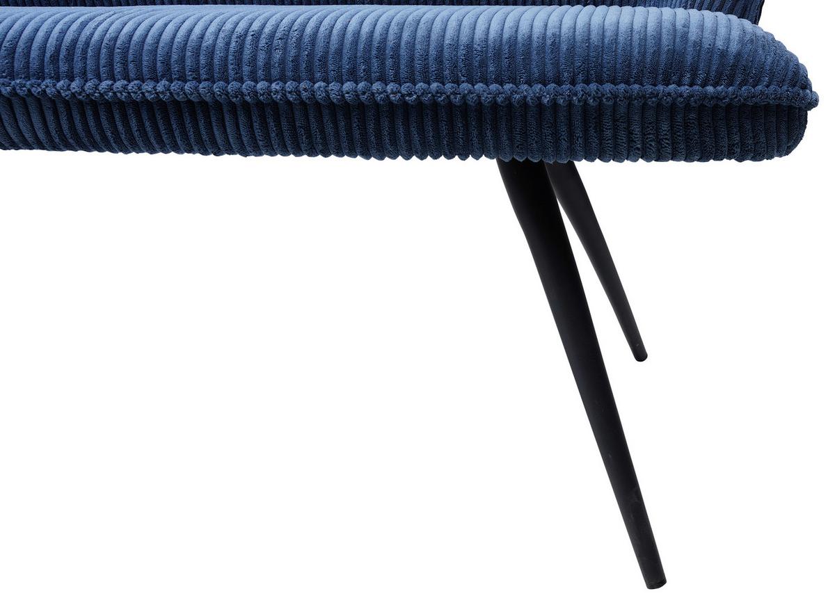 Klop Bursa, Modra - modra/črna, Moderno, kovina/tekstil (163/67/85cm) - Modern Living