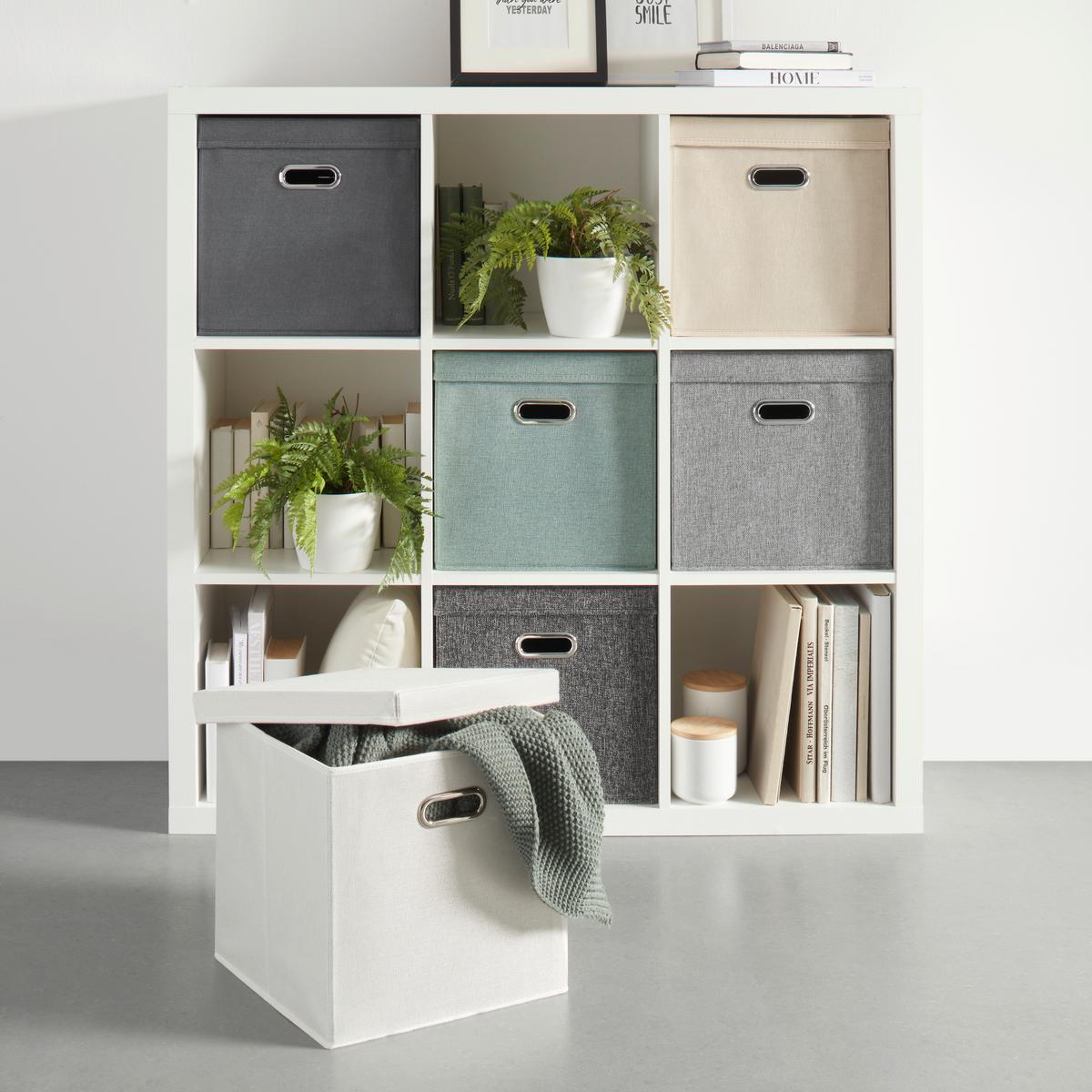 Zložljivi Zaboj Bobby - siva, Moderno, karton/tekstil (33/33/33cm) - Mömax
