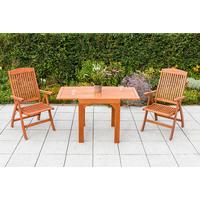 Set Za Balkon Maracaibo, Masivno - rjava, Konvencionalno, les - Gardenson