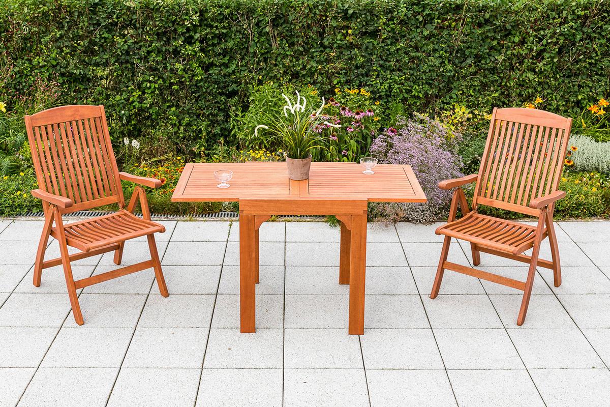 Set Za Balkon Maracaibo, Masivno - rjava, Konvencionalno, les - Gardenson