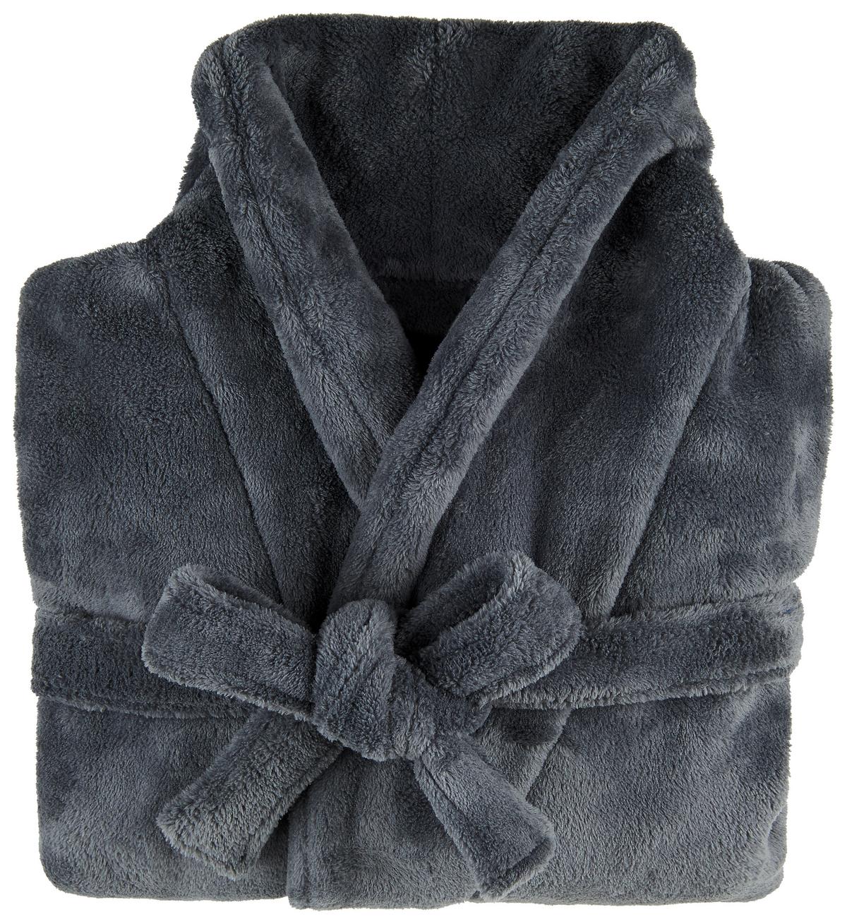 SZLAFROK KĄPIELOWY MILANO - antracytowy, Konventionell, tkanina (Snull) - Boxxx