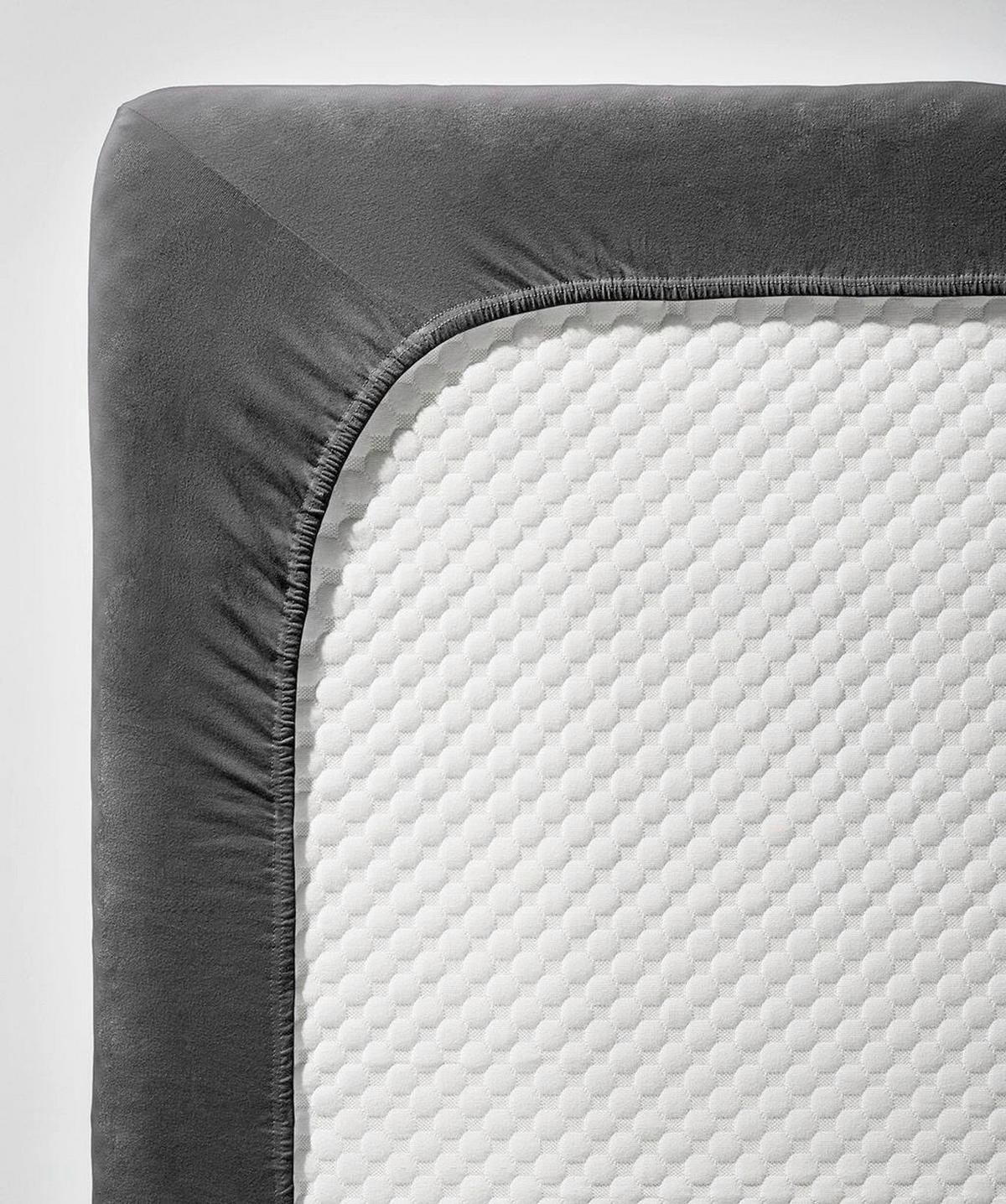 Topper-fixleintuch Q 4000 92 - Anthrazit, Basics, Textil (90-100/200-210cm) - Fleuresse