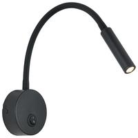 LED Falilámpa Huoim - fekete, Konventionell, műanyag/fém (3/8/46cm) - Mömax