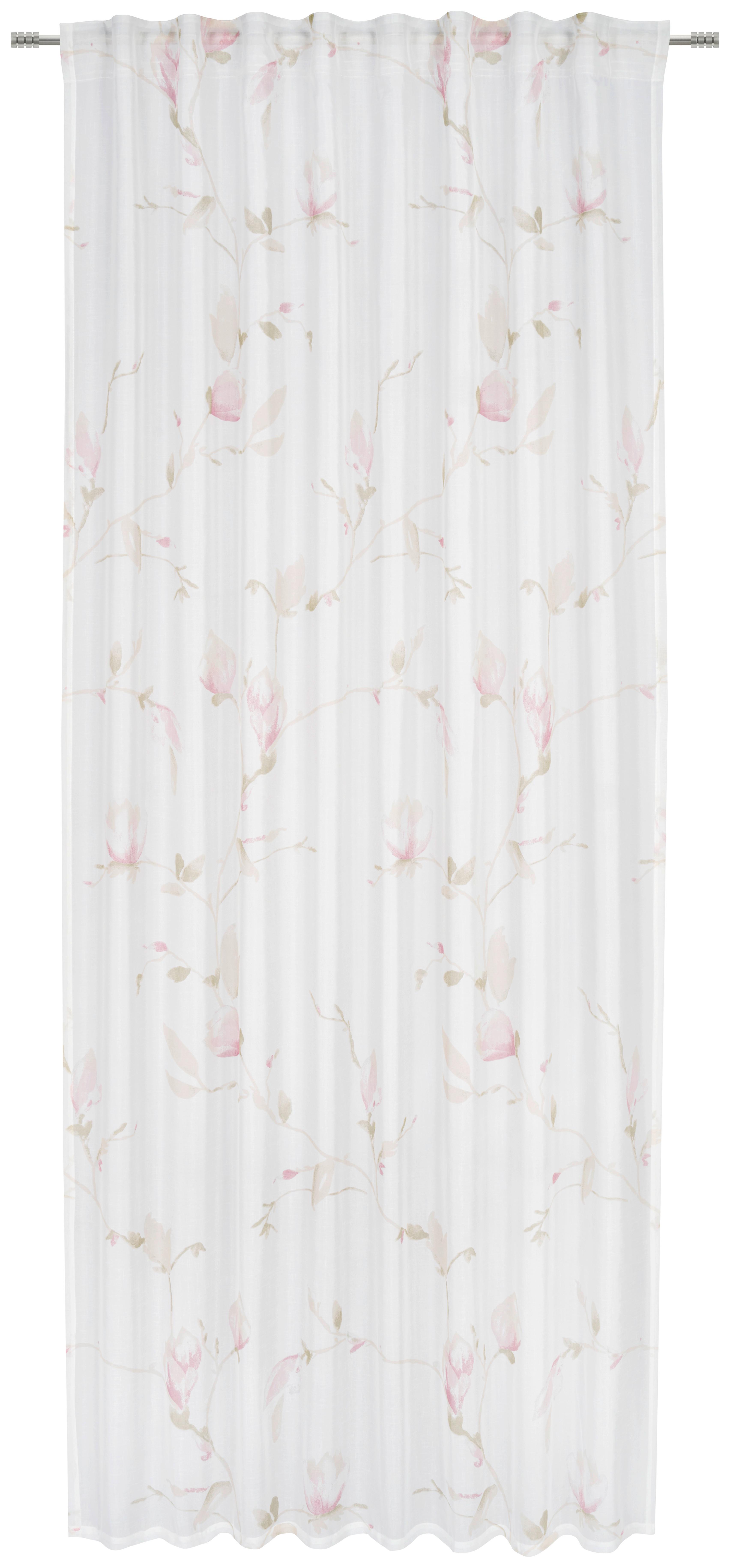 Készfüggöny Magnolia 135/245 - rózsaszín, textil (135/245cm) - Mömax