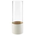 Dekorativna Vaza Finja - bela, steklo/les (11/31cm) - Mömax modern living Dekorativna Vaza Finja - bela, steklo/les (11/31cm) - Mömax modern living