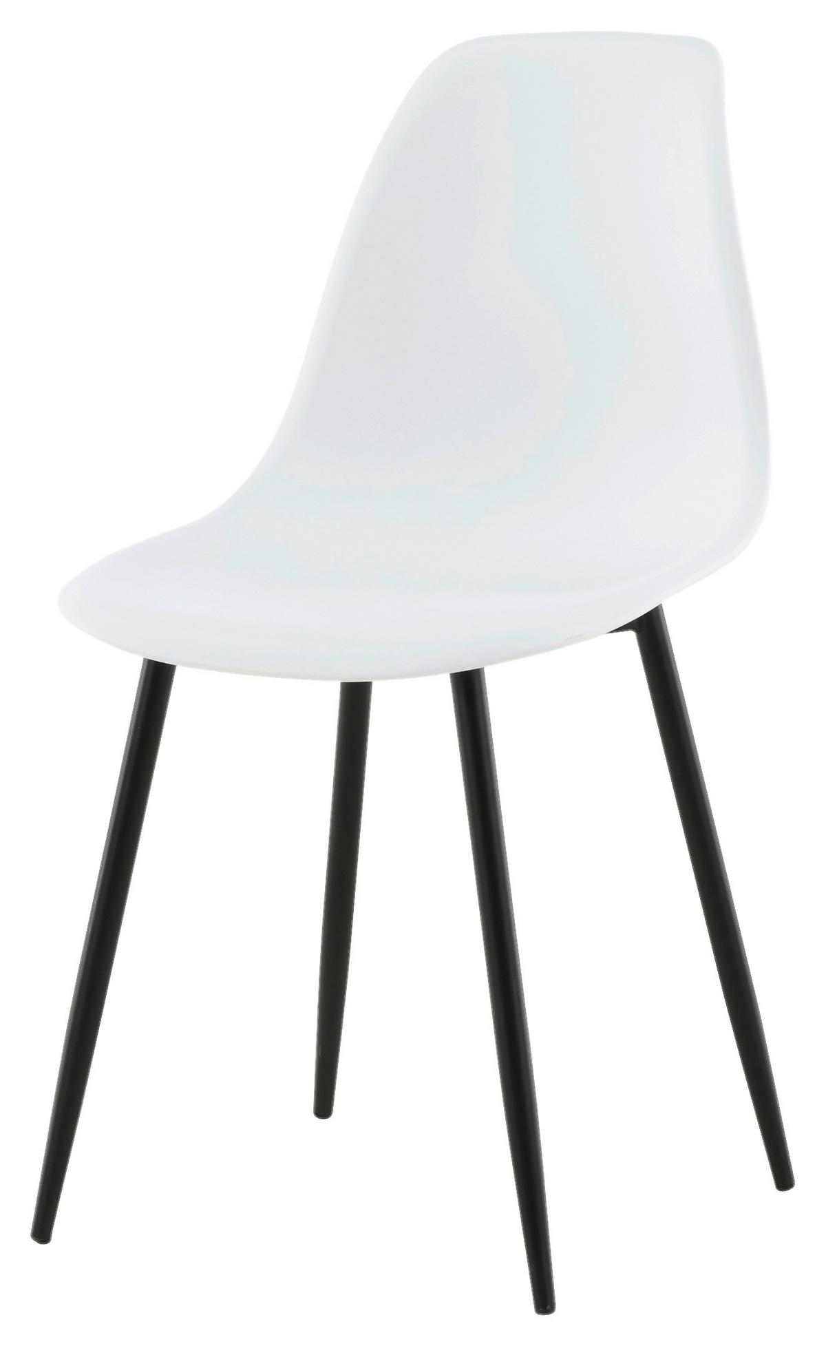 STUHL-SET POLAR - Schwarz/Weiß, Design, Kunststoff/Metall (45,5/81/58cm) - Livetastic