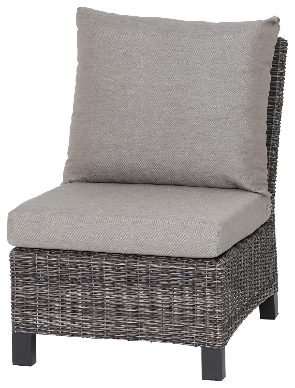 Loungegarnitur Corido Grau - Grau, Basics, Keramik/Kunststoff (83/103/160cm) - Siena Garden