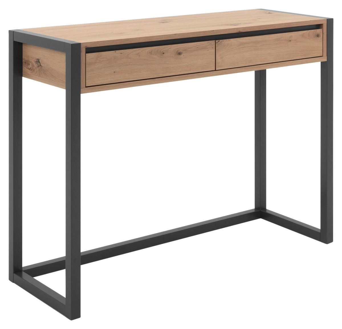 STÓŁ KONSOLA DENVER 44 - kolor dębowy/antracytowy, Konventionell, materiał drewnopochodny (100/35/75cm) - MID.YOU