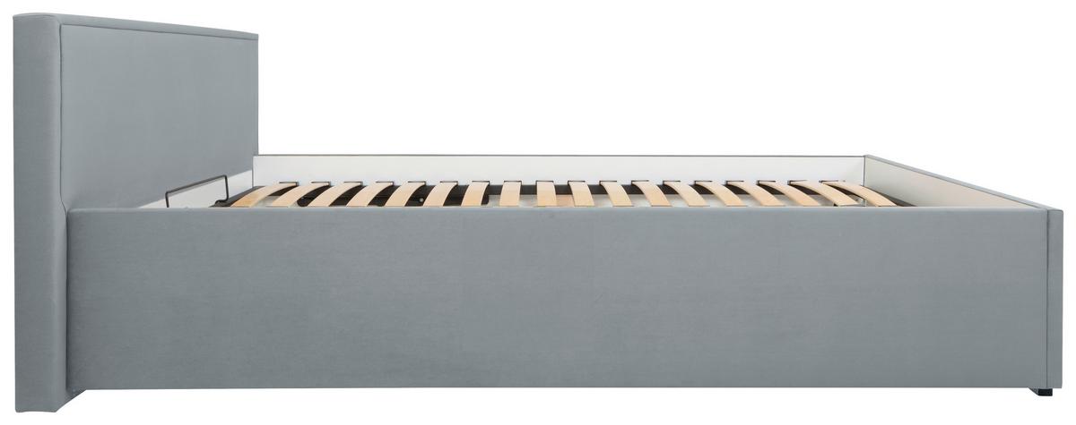Tapecirani Krevet Anadia - siva/boje kroma, Moderno, drvo/tekstil (140/200cm) - Modern Living