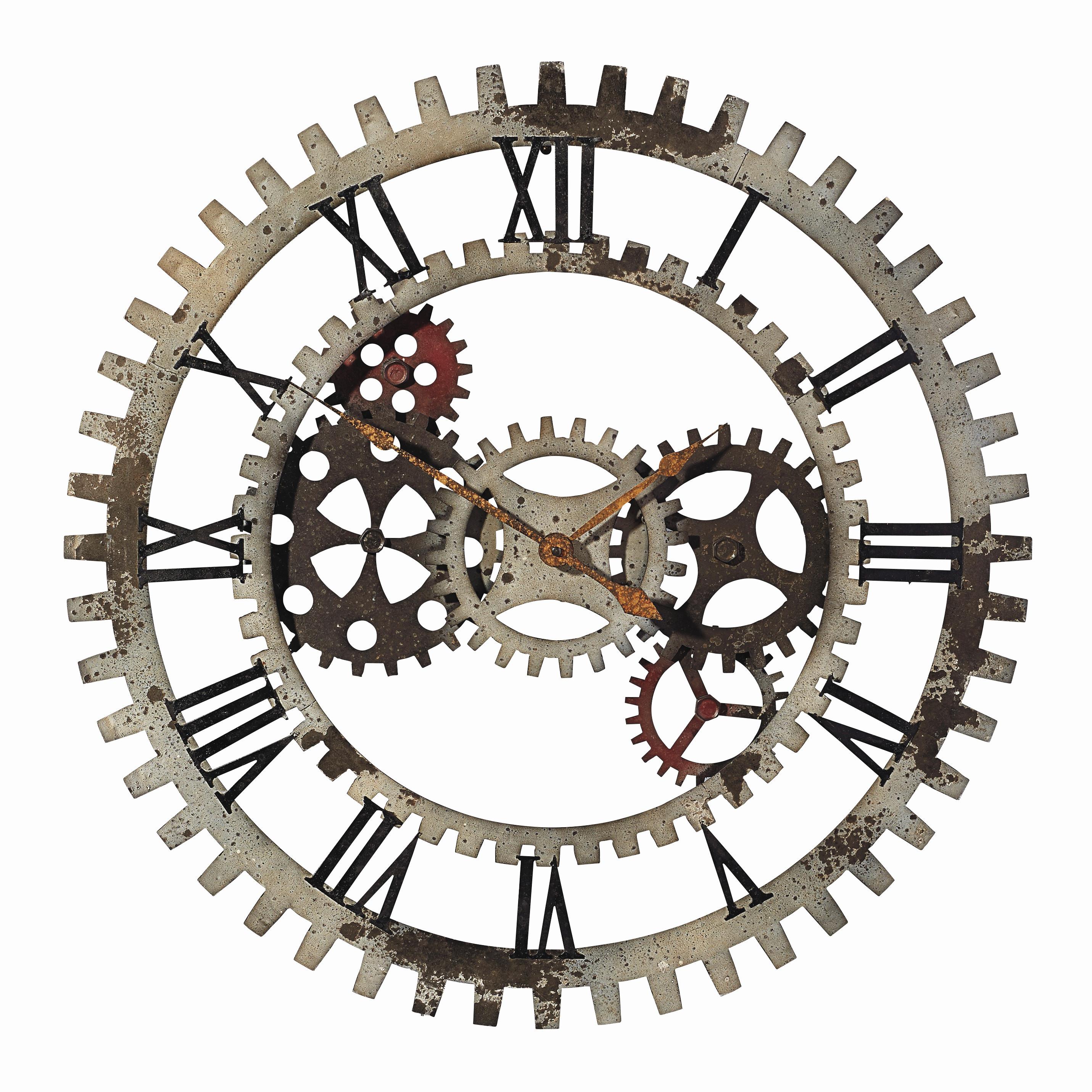 ZEGAR ŚCIENNY XCM57836 - kolor srebrny, Basics, metal (69,5cm) - Ambia Home
