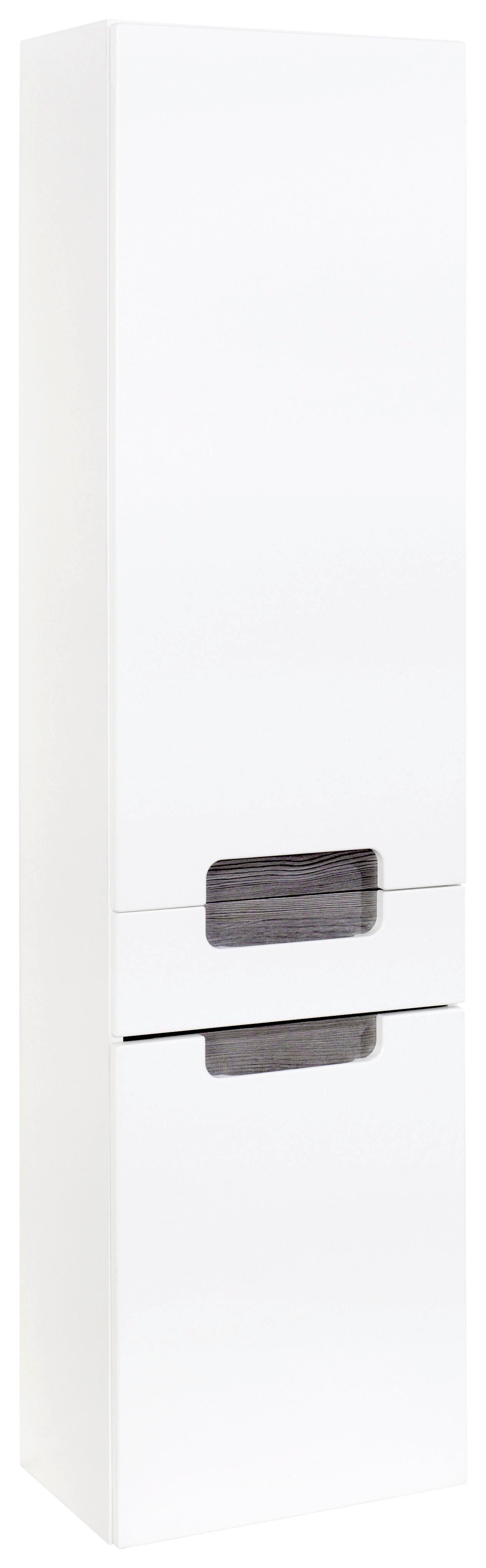 Hochschrank in Weiss/ Eichefarbe 'Siena' - Eichefarben/Weiß, MODERN, Holzwerkstoff (40/154/27cm) - Held