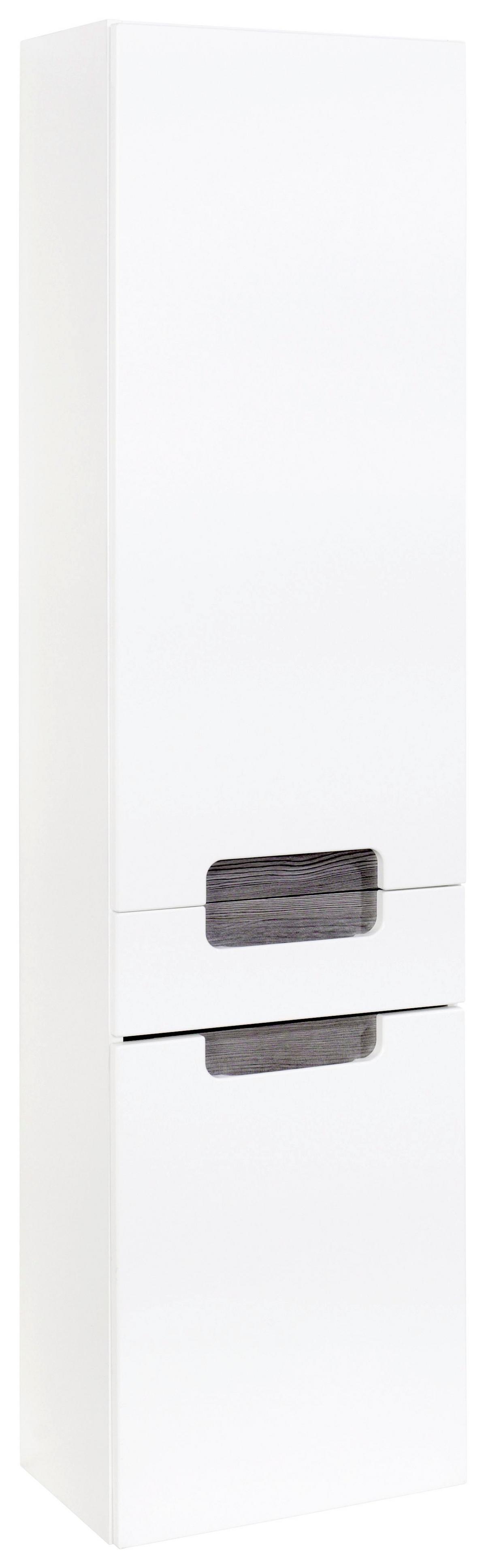 Hochschrank in Weiss/ Eichefarbe 'Siena' - Eichefarben/Weiß, MODERN, Holzwerkstoff (40/154/27cm) - Held