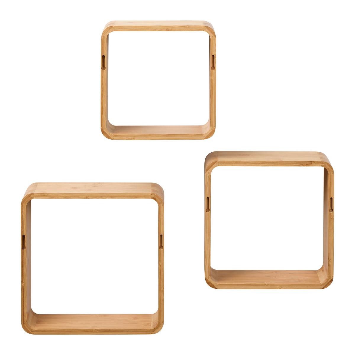 Bonnie Set Zidnih Polica 3/1 - prirodne boje, Natur, prirodni materijali (24/27/30/40/40/61/24/27/30cm) - Based