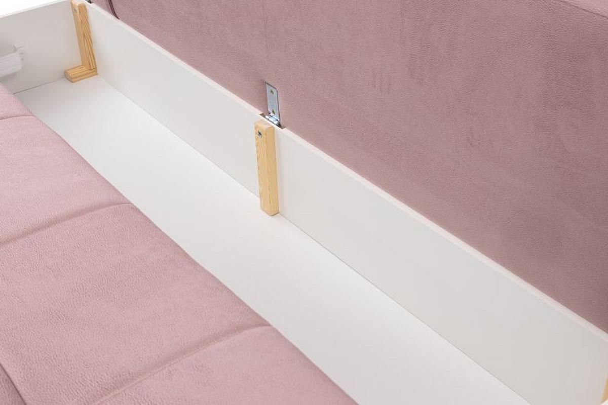 Trosjed Na Razvlačenje Alice - ružičasta/crna, Moderno, tekstil/plastika (202/73-92/105cm) - Modern Living