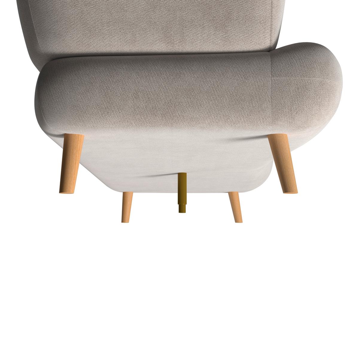 Sofa Elisabeth Bouclé Beige - Beige/Naturfarben, MODERN, Holz/Textil (216/81/94cm) - Bessagi Home