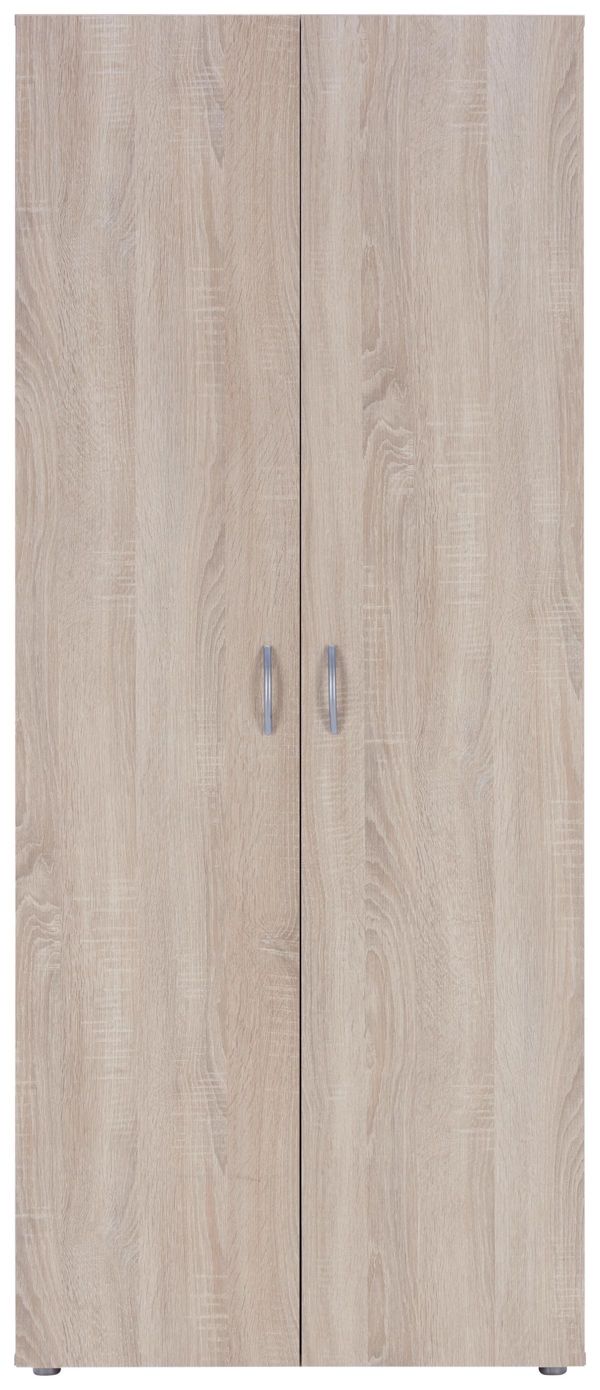 Kleiderschrank Basic in Sonom Eiche - Grau/Sonoma Eiche, Konventionell, Holzwerkstoff/Kunststoff (74/179/52cm) - Based