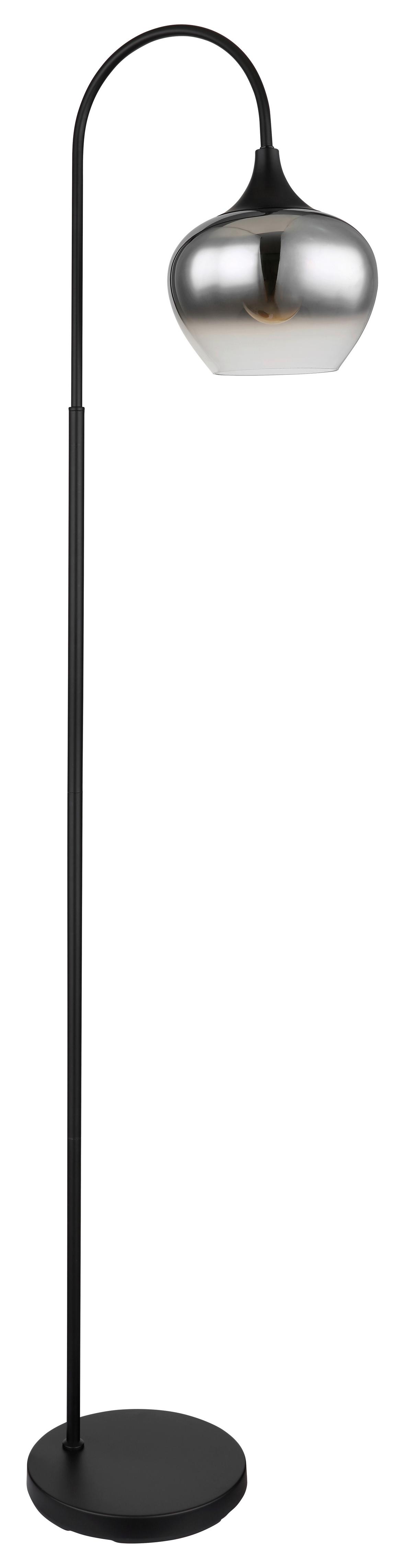 Stehleuchte Maxy in Schwarz max. 40 Watt - Schwarz, Glas/Textil (39/25/150cm) - Globo