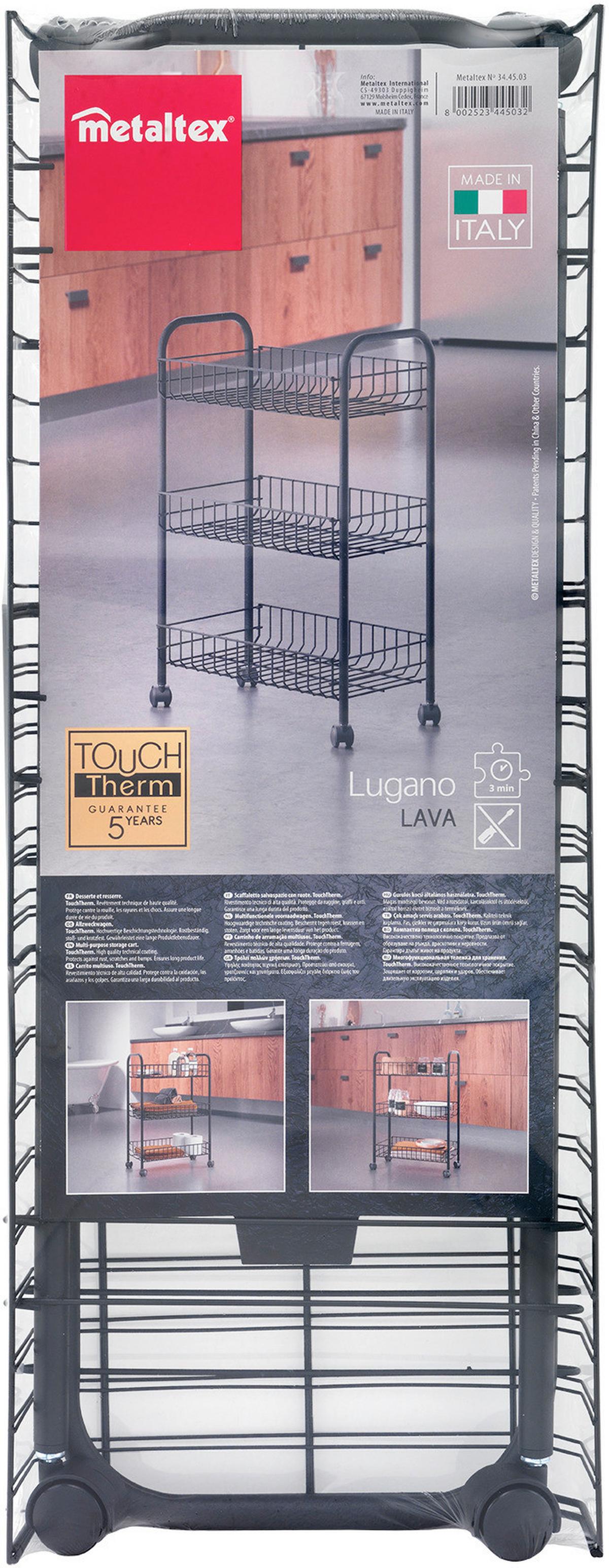 Univerzális Kocsi Lugano Lava - fém (41/23/63cm) - Metaltex