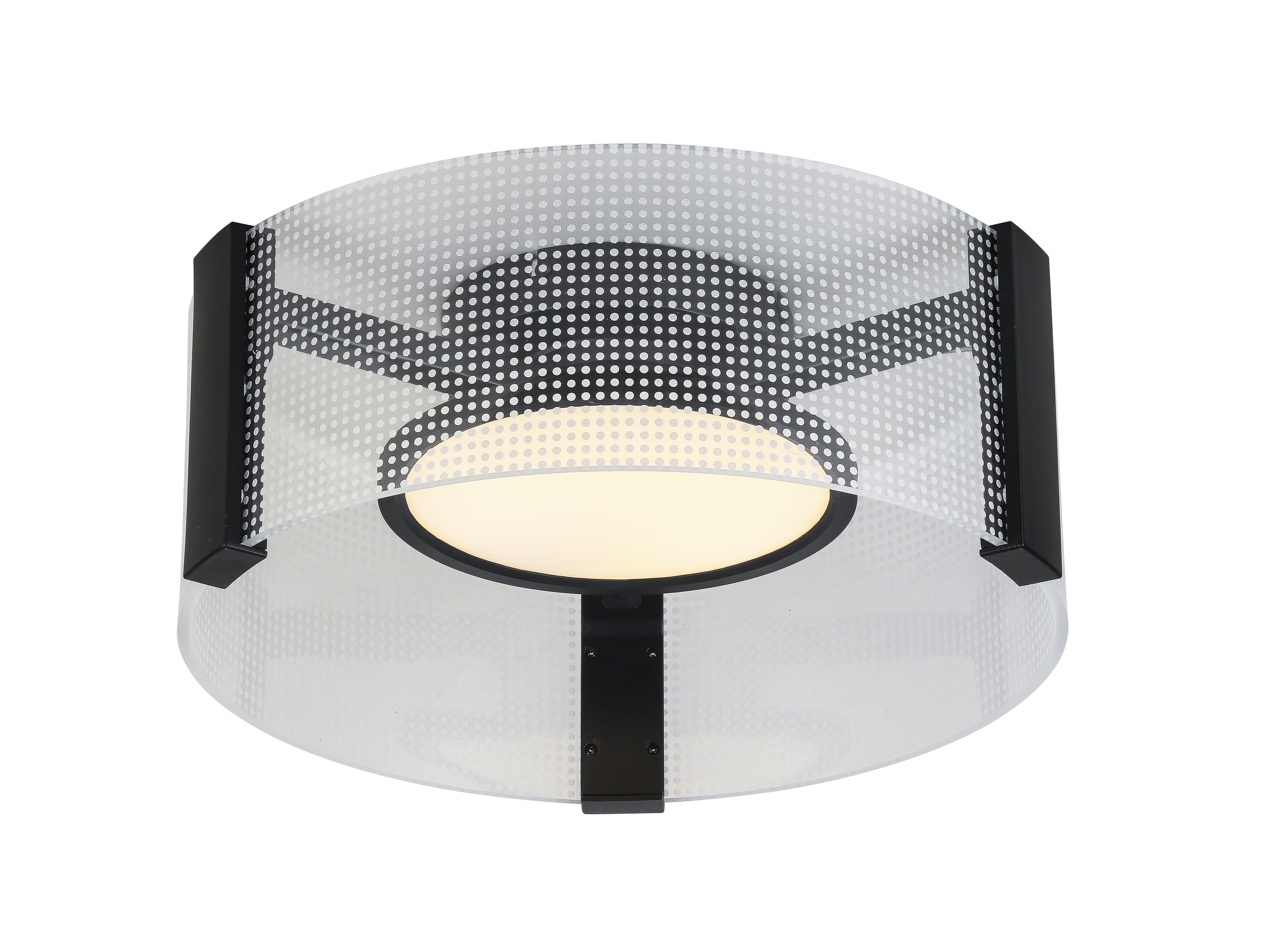 LAMPA SUFITOWA LED MARGE - czarny/biały, Modern, tworzywo sztuczne/metal (40/16,5cm) - Bessagi Home