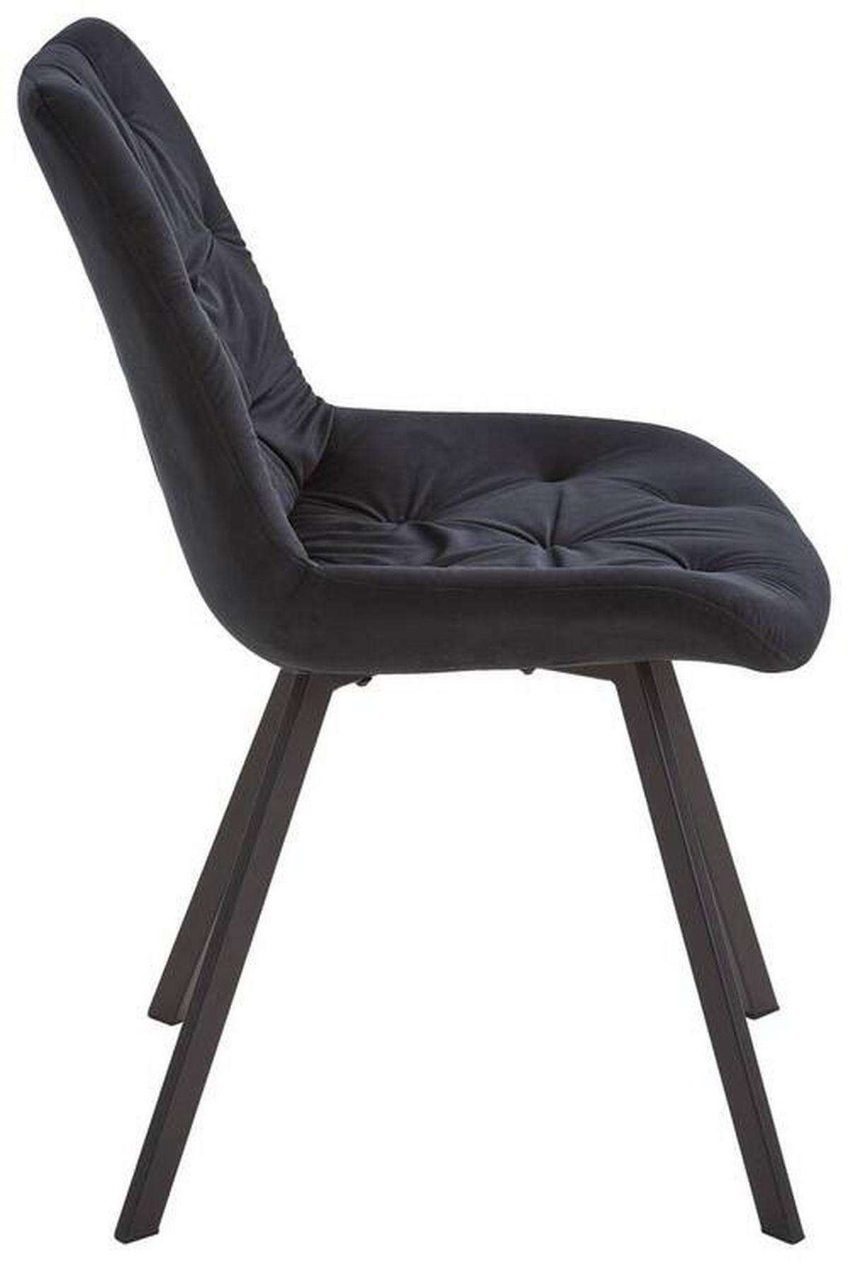 KRZESŁO NELE - czarny/szary, Modern, metal/drewno (51/83/61cm) - MID.YOU