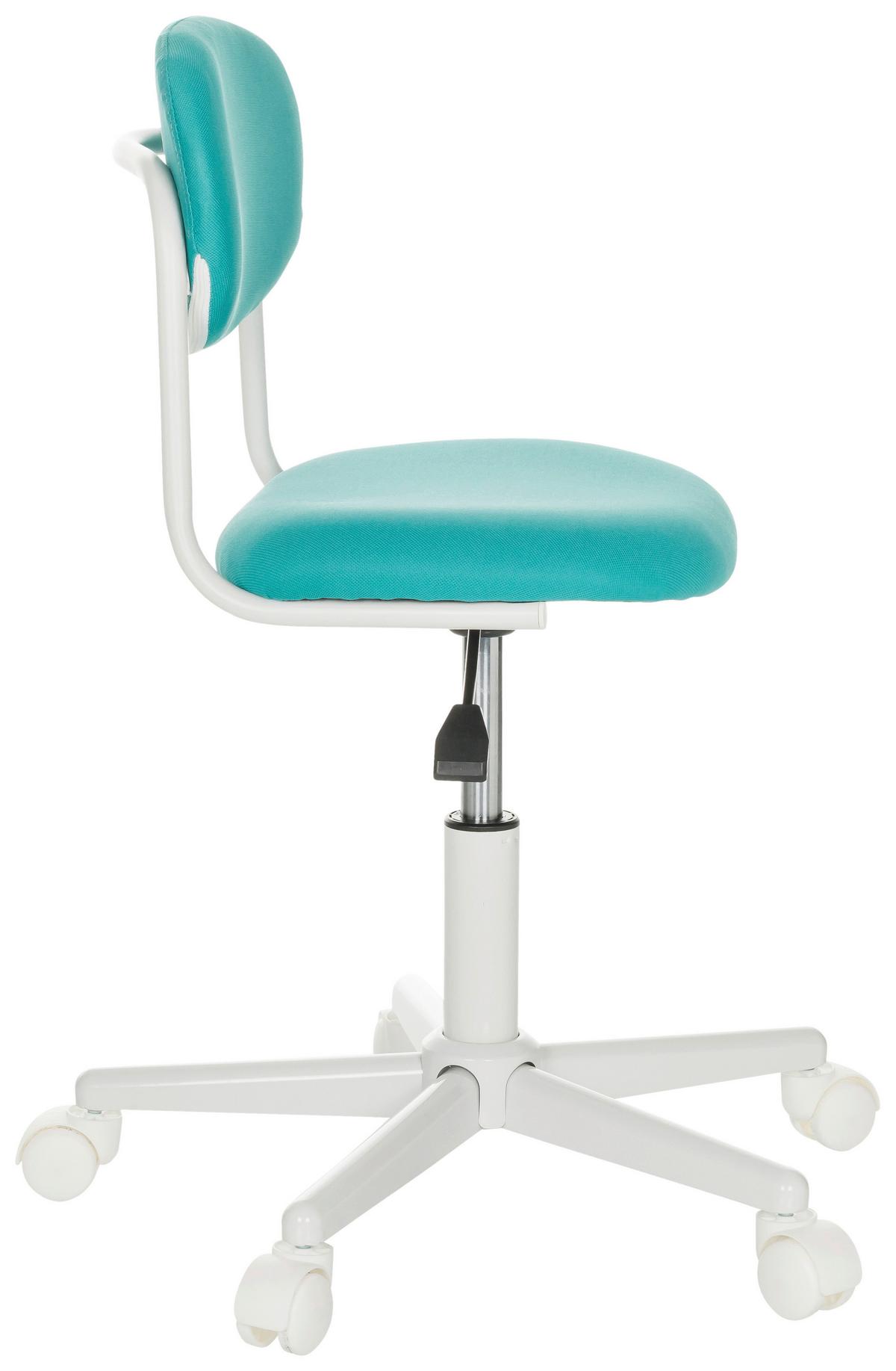 Otroški Vrtljivi Stol Kiddy Base I, Turkizna - turkizna/bela, Basics, umetna masa/tekstil (60/72-83/60cm) - MID.YOU