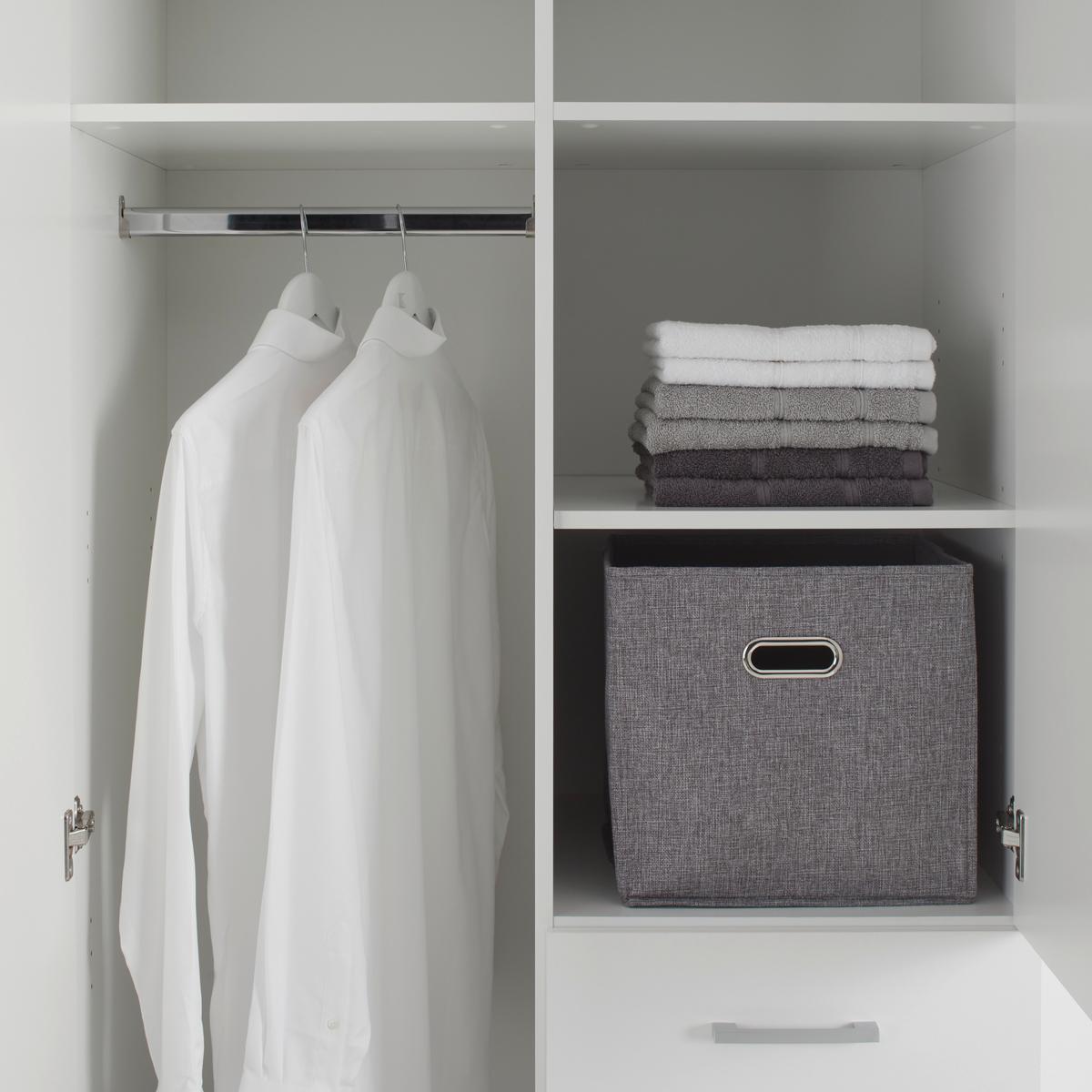 Drehtürenschrank Lasse 2T in Weiß ca. 90x197x55cm - Weiß, KONVENTIONELL, Holz (90/197/55cm) - Mömax