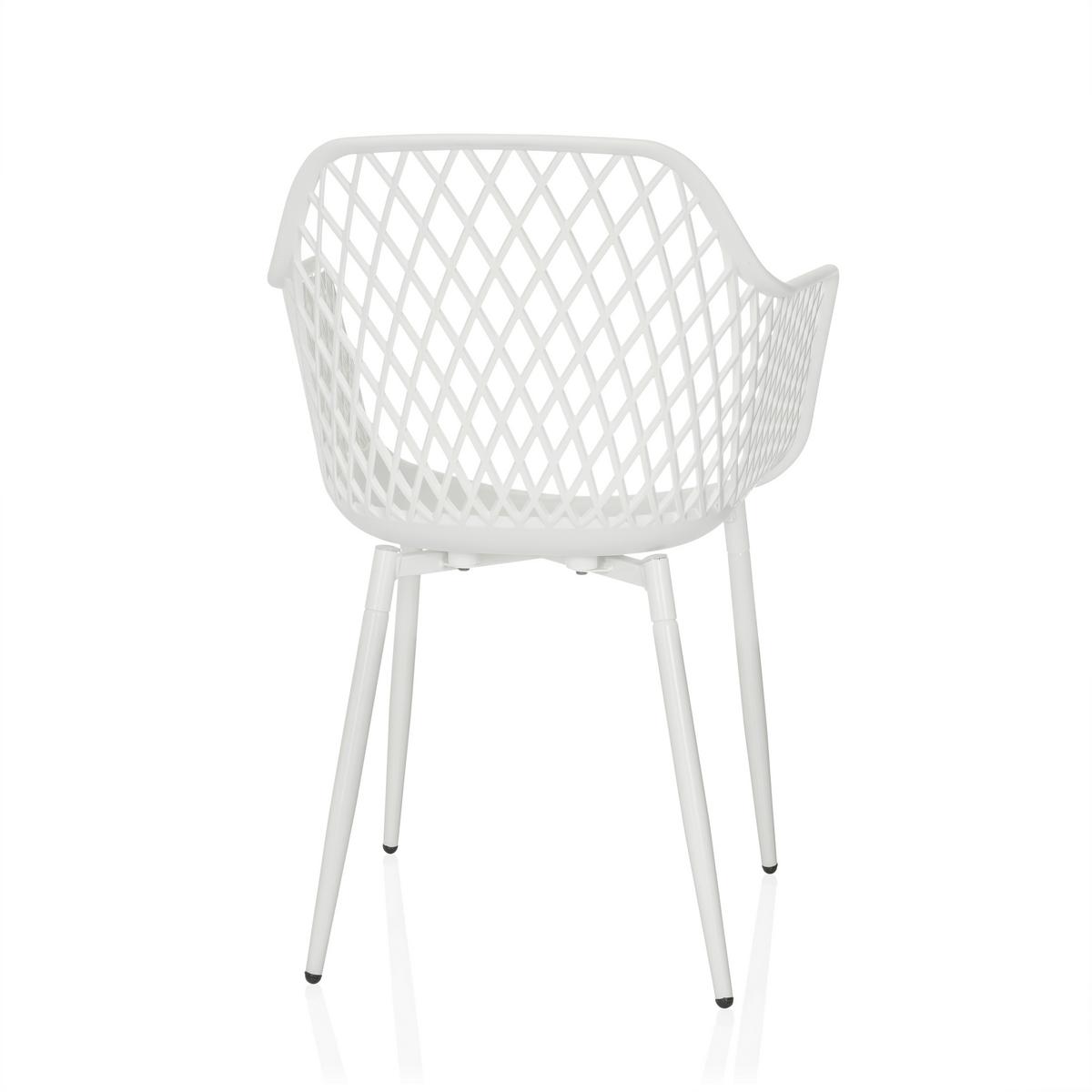 Vrtni Stol Begio L, Bela - bela, Moderno, kovina/umetna masa (56/81/50cm) - MID.YOU