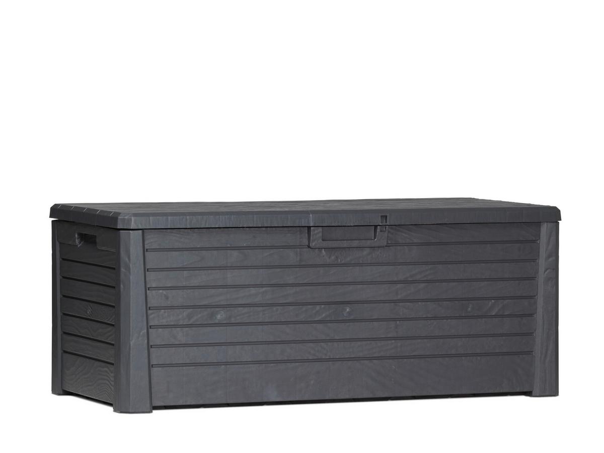 Kissenbox Luna aus Kunststoff - Anthrazit, Modern, Kunststoff (148/72/60cm) - Mömax