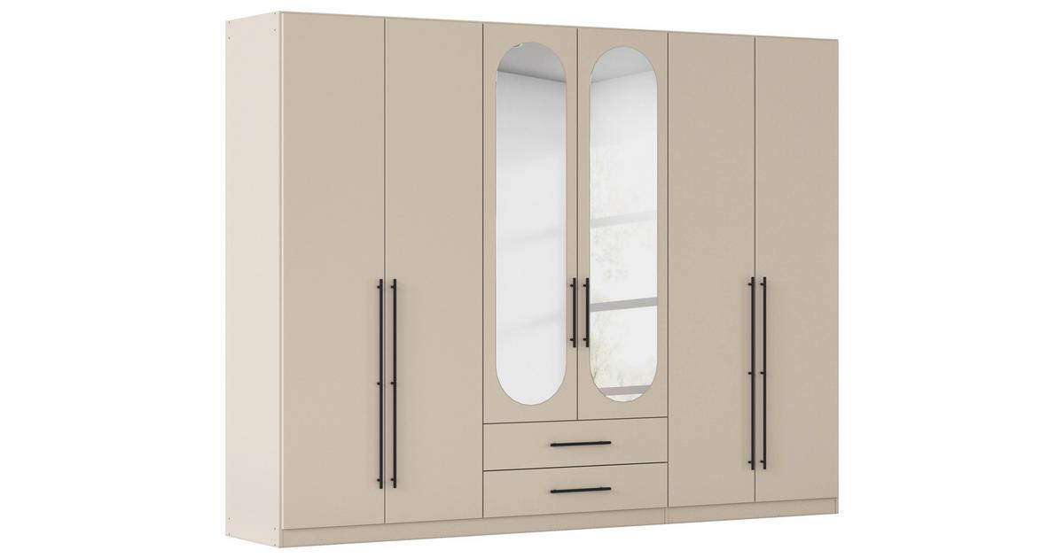 Dulap cu uși rotative VELORA 271/210/54 cm șampanie comandă online