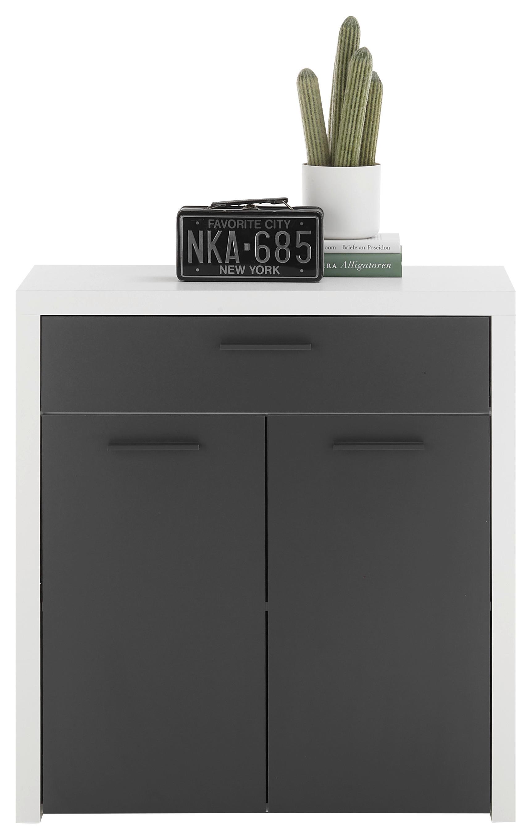 Kommode Modica in Anthrazit/Weiß - Anthrazit/Weiß, MODERN, Holzwerkstoff/Kunststoff (82/88/38cm) - Mömax