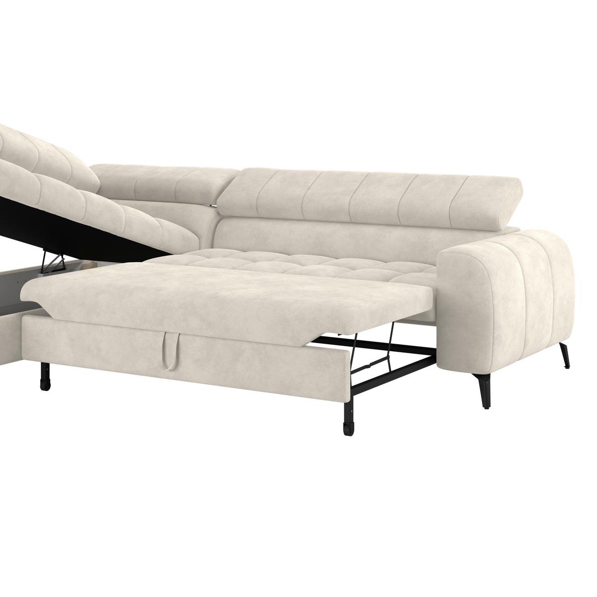 Kutna Garnitura Volf - crna/krem, Trend, tekstil/metal (203/261cm)
