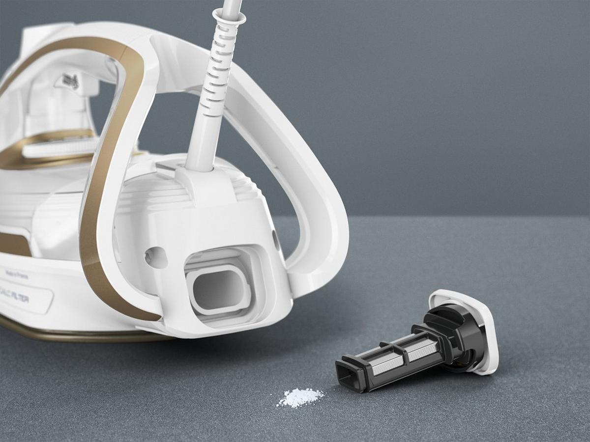 ŻELAZKO PAROWE FV8042 TEFAL - biały/jasnoniebieski, Basics (34/14/18cm) - Tefal