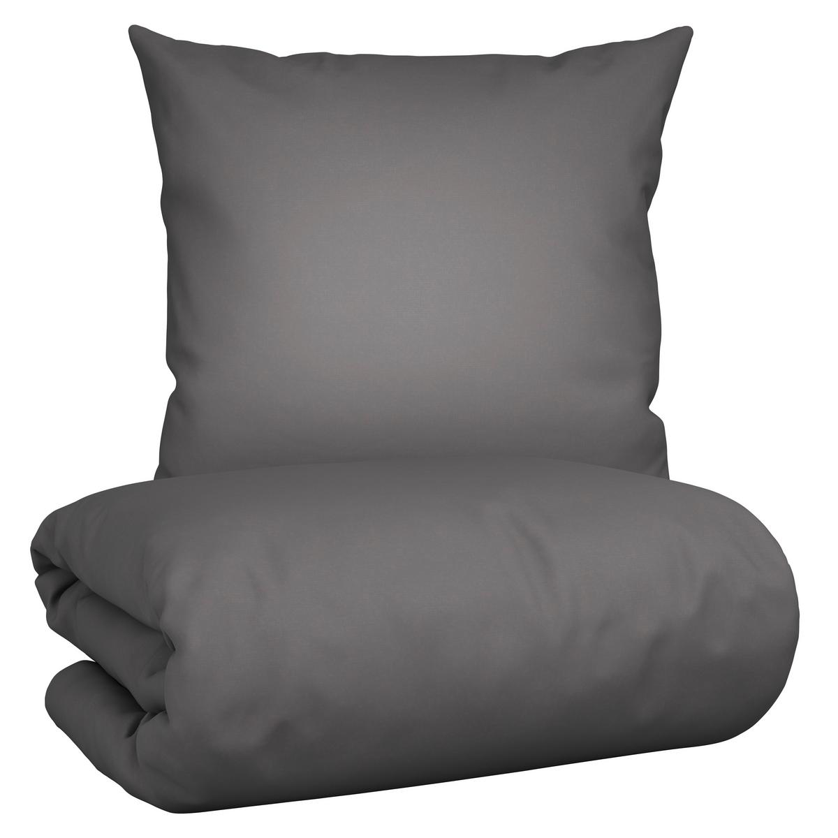 Bettwäsche Iris XL Grau ca. 155x220cm - Grau, MODERN, Textil (155/220cm) - Modern Living
