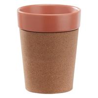 Kaffeebecher Earth Toner Ca. 250ml - Terracotta, Modern, Holz/Keramik (9/11,5cm) - Premium Living
