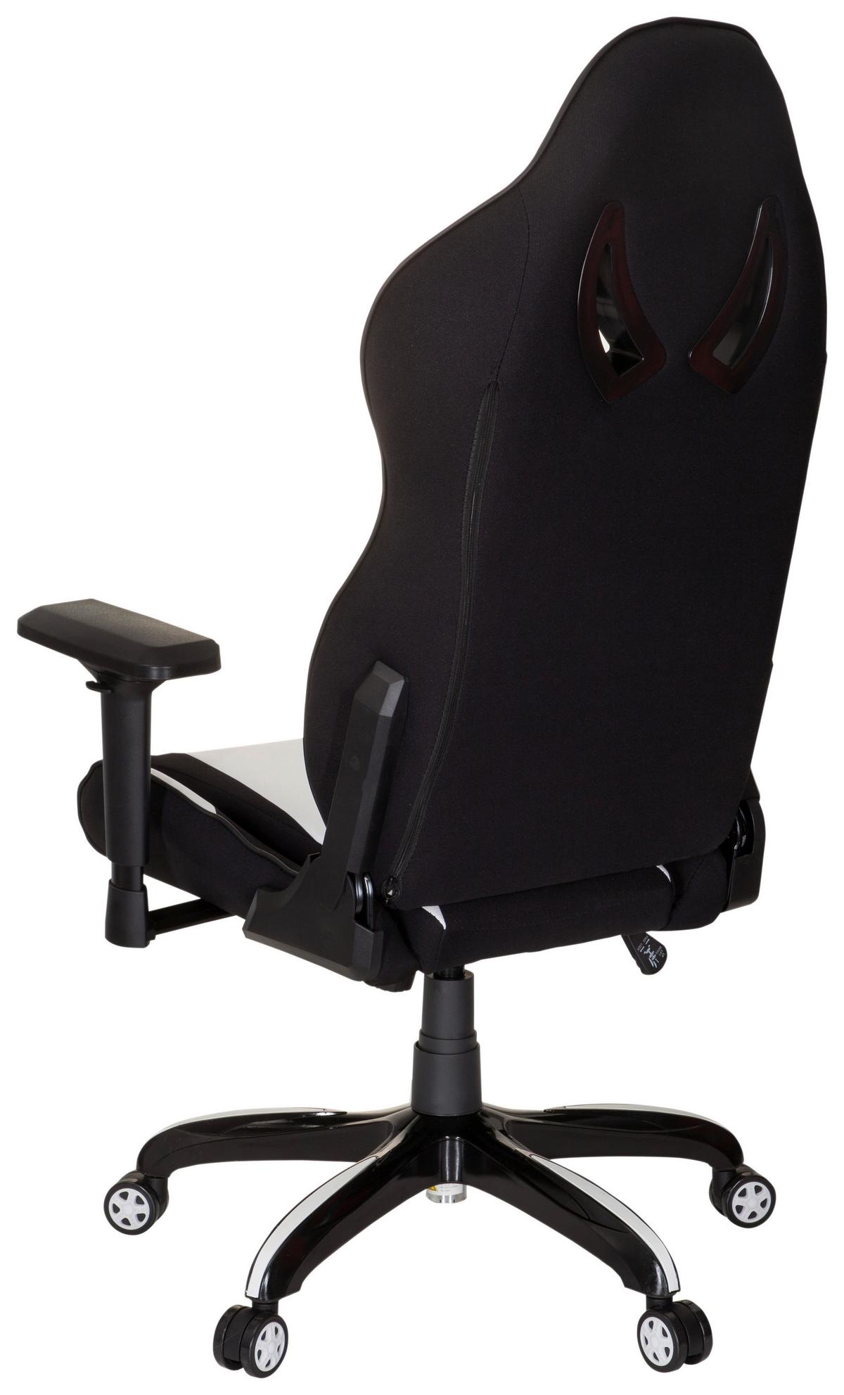 Gaming Stol Promoter Ii, Črna, Bela - črna/bela, Moderno, umetna masa/tekstil (74/133/67cm) - MID.YOU