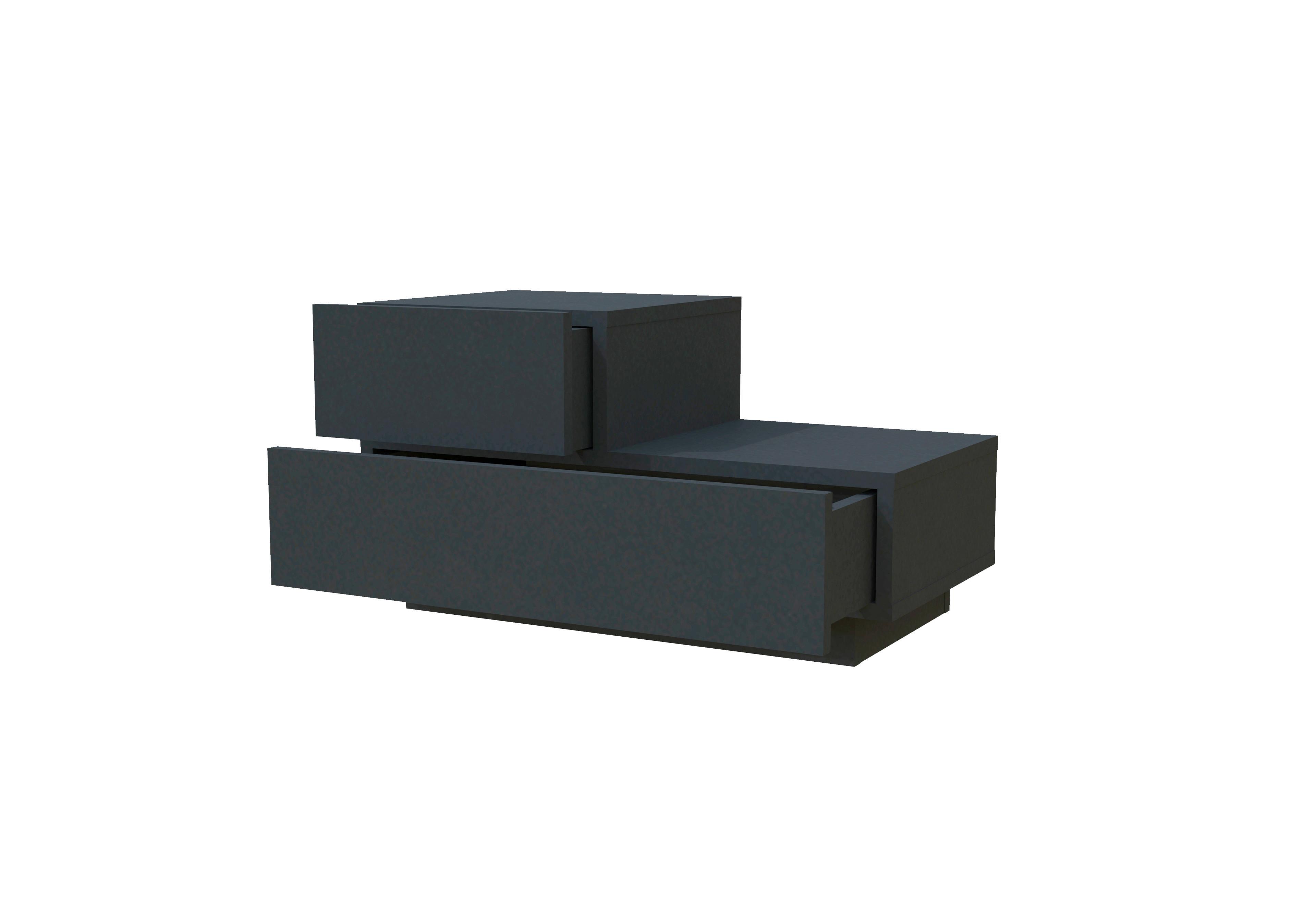 NACHTTISCH KAYRA NACHTTISCH - Anthrazit, Design, Holzwerkstoff (70/39/30cm) - Livetastic