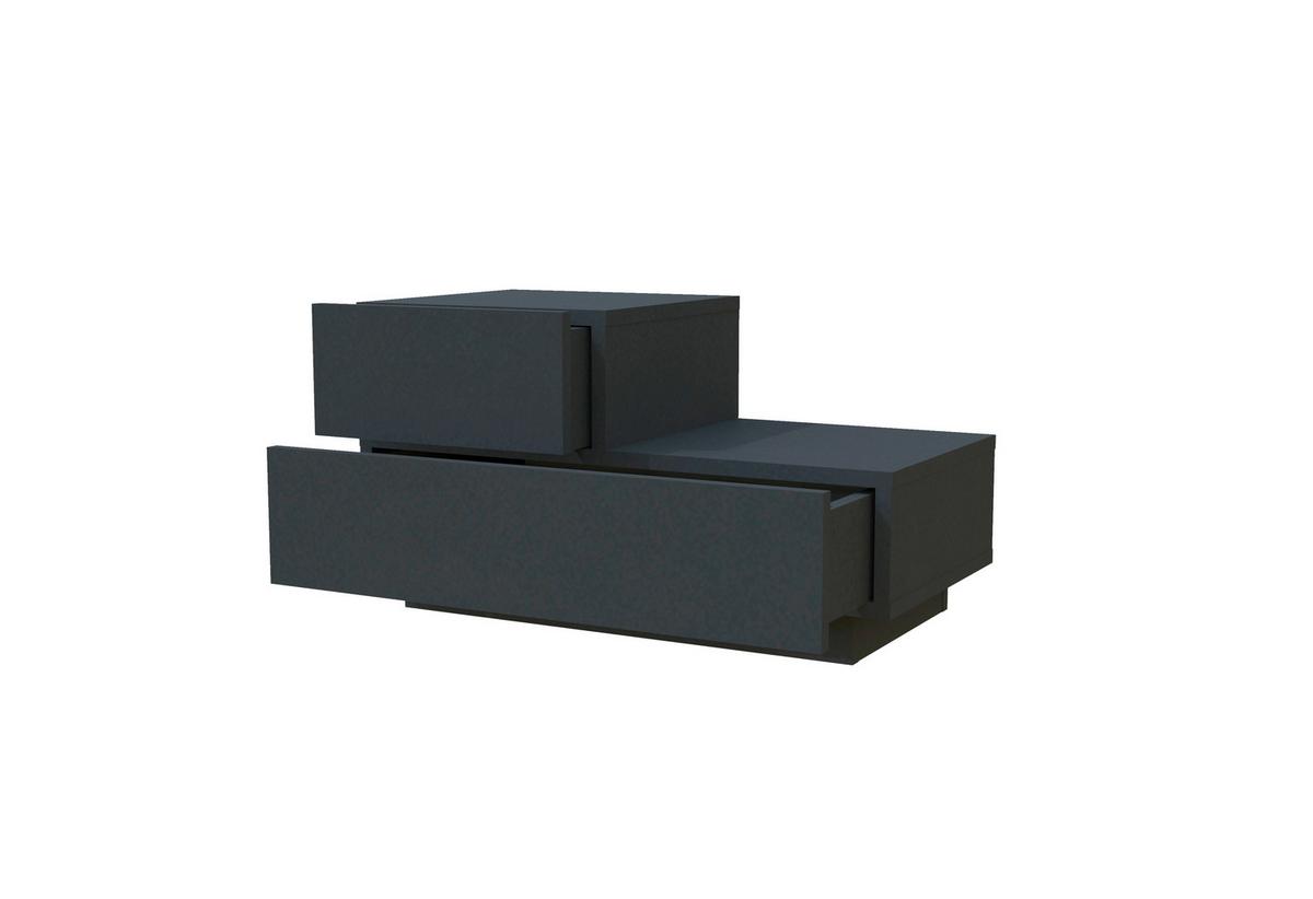 NACHTTISCH KAYRA NACHTTISCH - Anthrazit, Design, Holzwerkstoff (70/39/30cm) - Livetastic