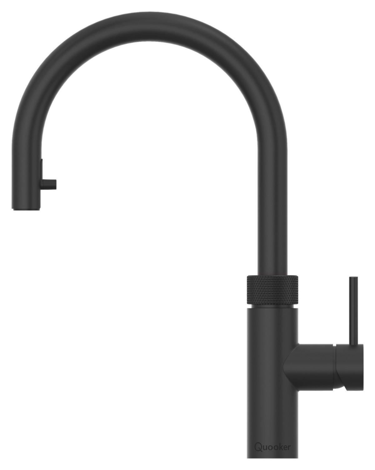 Küchenarmatur FXRBLK Schwarz - Schwarz, MODERN (41,1cm) - Quooker