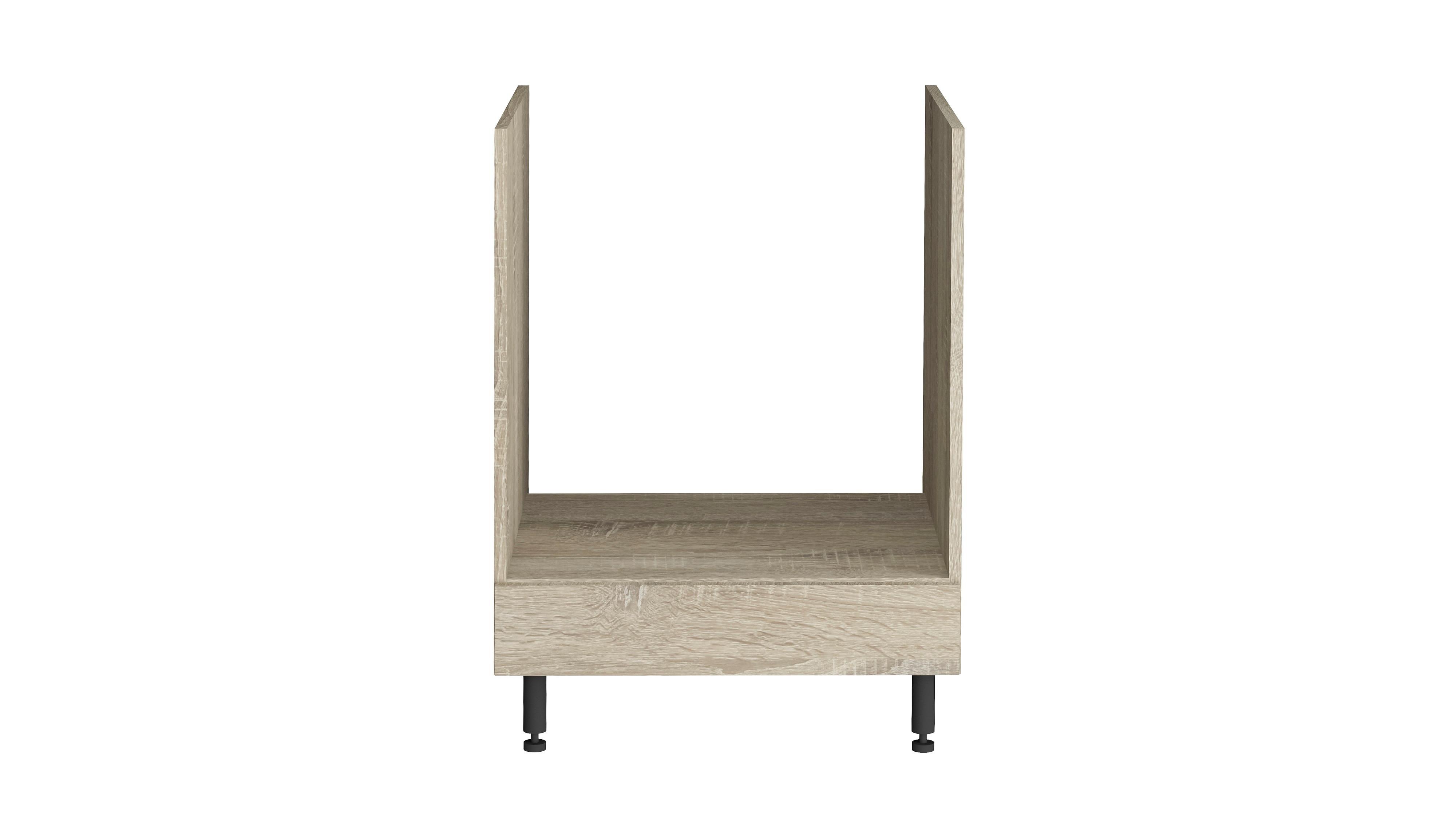 Element Za Ugradbeni Štednjak Corina - boje aluminija/hrast Sonoma, Moderno, drvni materijal/metal (60/82,4/58cm) - Based