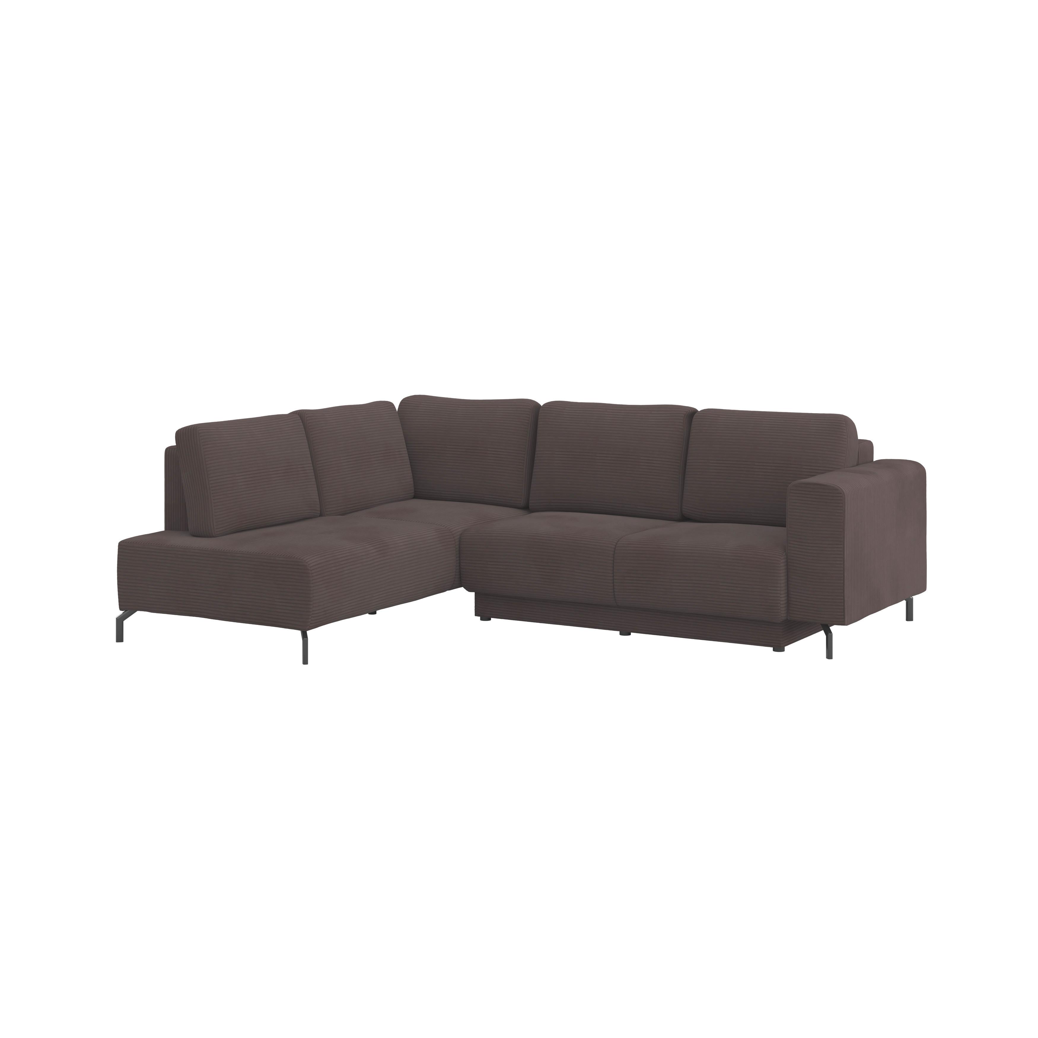 Kutna Garnitura Veni - smeđa/crna, Moderno, tekstil (210/272cm) - Modern Living