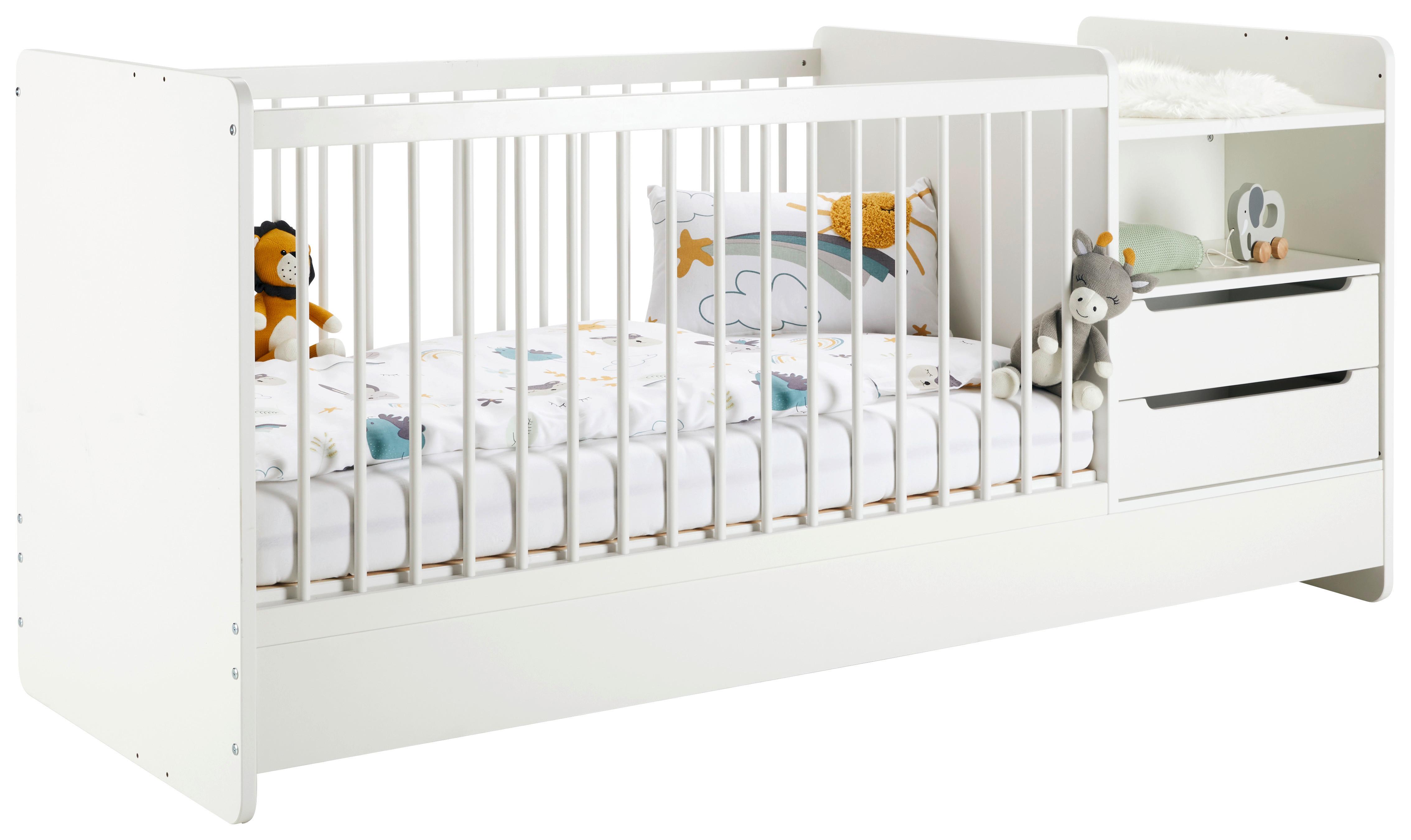 ŁÓŻKO SZCZEBELKOWE KIT NEW-M - biały, Modern, materiał drewnopochodny/drewno (204/75/95cm) - Mömax
