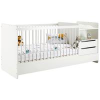Gitterbett Kit New-M in Weiß ca. 70x140cm - Weiß, MODERN, Holz/Holzwerkstoff (204/75/95cm) - Mömax