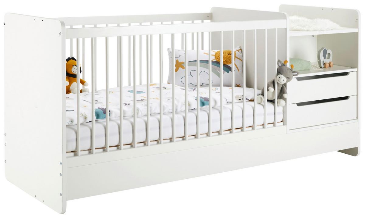 Gitterbett Kit New-M in Weiß ca. 70x140cm - Weiß, MODERN, Holz/Holzwerkstoff (204/75/95cm) - Mömax