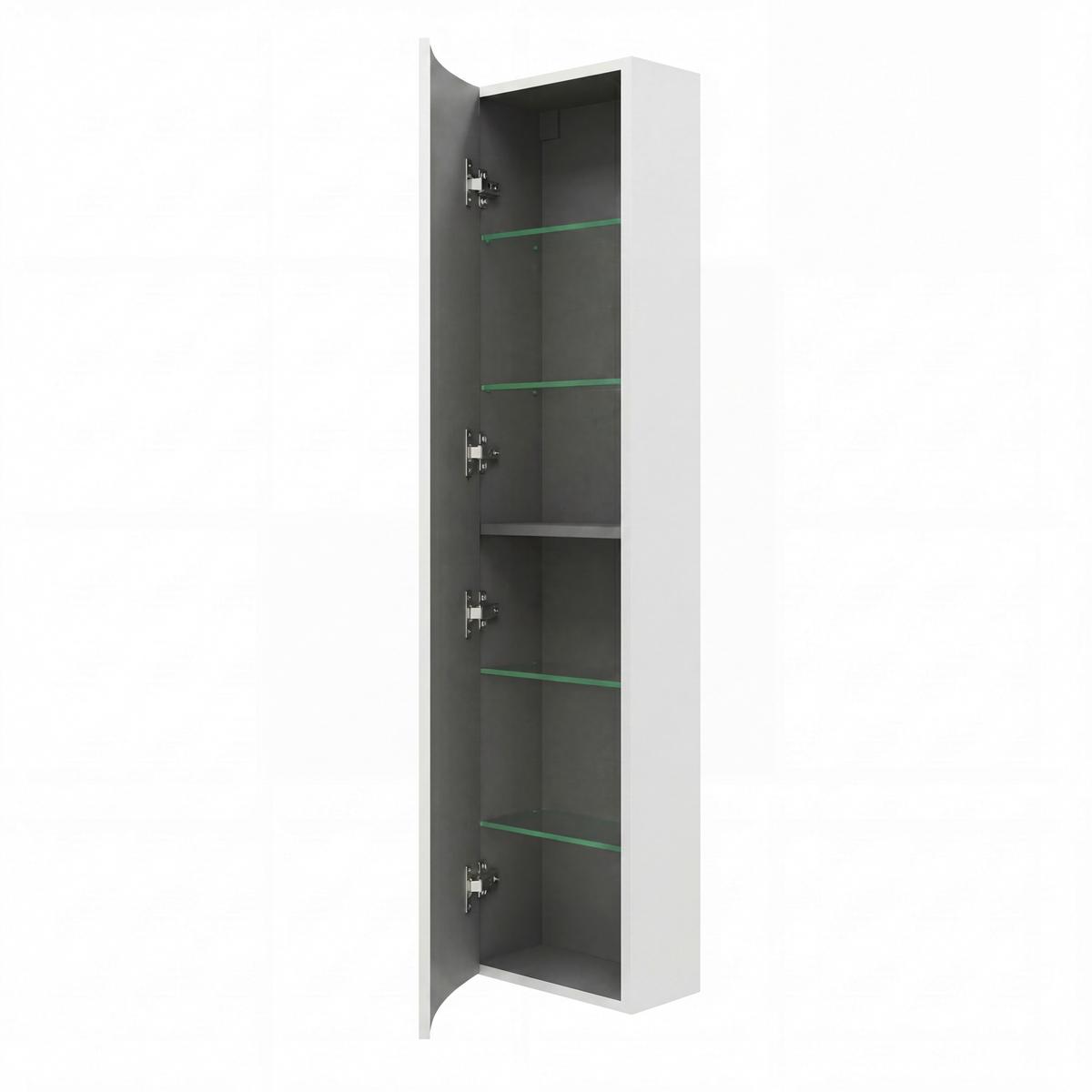 Visoki Element Lyra - bijela, Basics, staklo/drvni materijal (31.5/139/20cm)