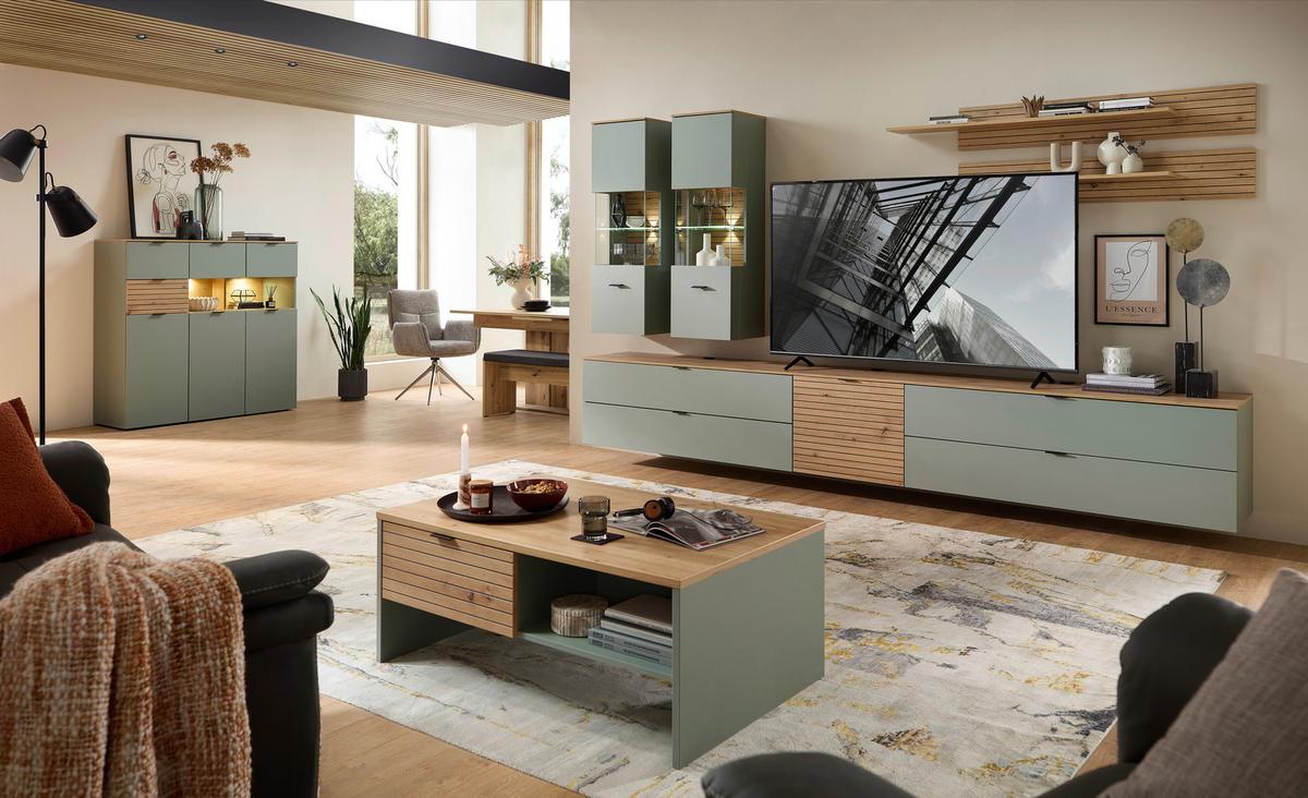 Wandboard Memphis Eiche Artisan - Eiche Artisan, MODERN, Holzwerkstoff (160/22/22cm) - Premium Living