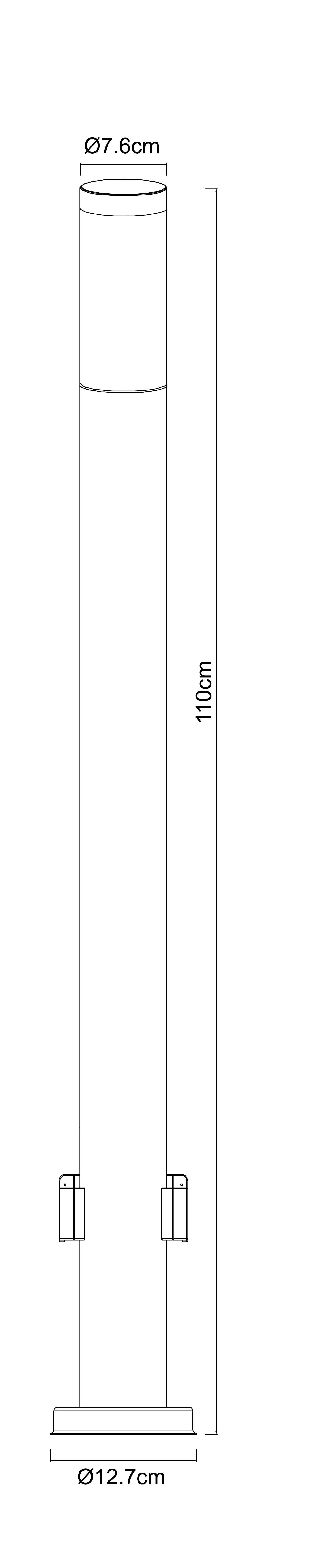 LED-Außenleuchte Boston max. 9 Watt - Opal, Basics, Kunststoff/Metall (12,7/110cm) - Globo