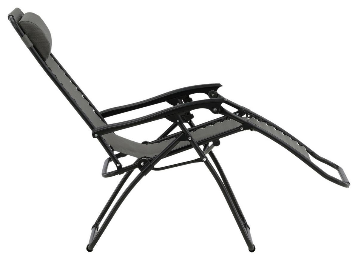 GARTEN-RELAXSESSEL MELKER - Grau, KONVENTIONELL, Kunststoff/Textil (68/112/90cm) - Gardenson