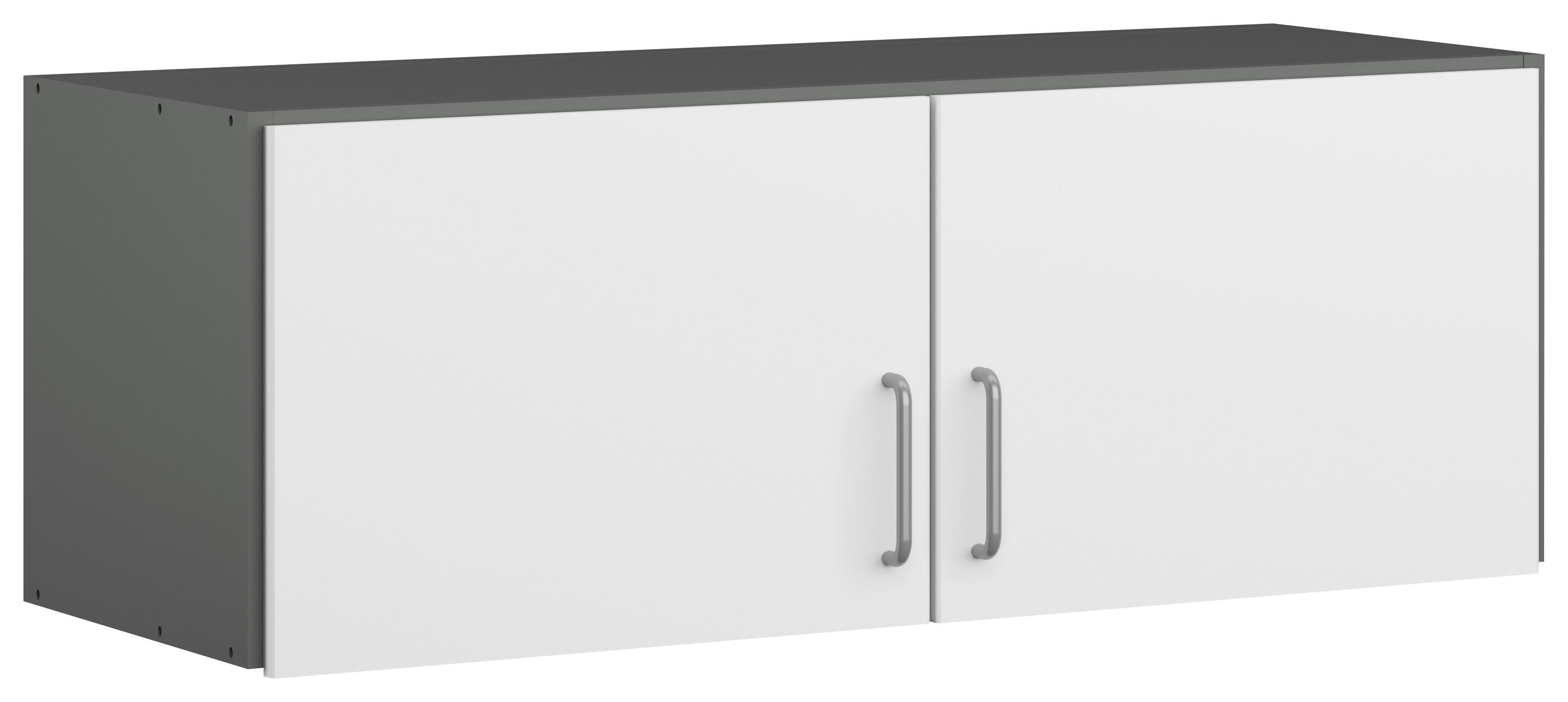 Nastavek Za Omaro Aalen, Bela, Siva, Š. 91 Cm - siva/bela, Konvencionalno, umetna masa/leseni material (91/39/54cm)
